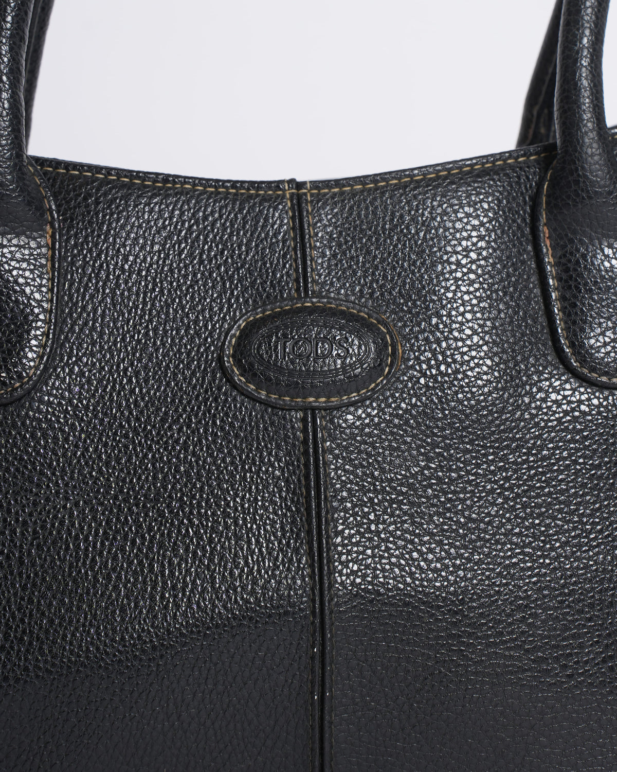 Tod's medium black leather tote bag