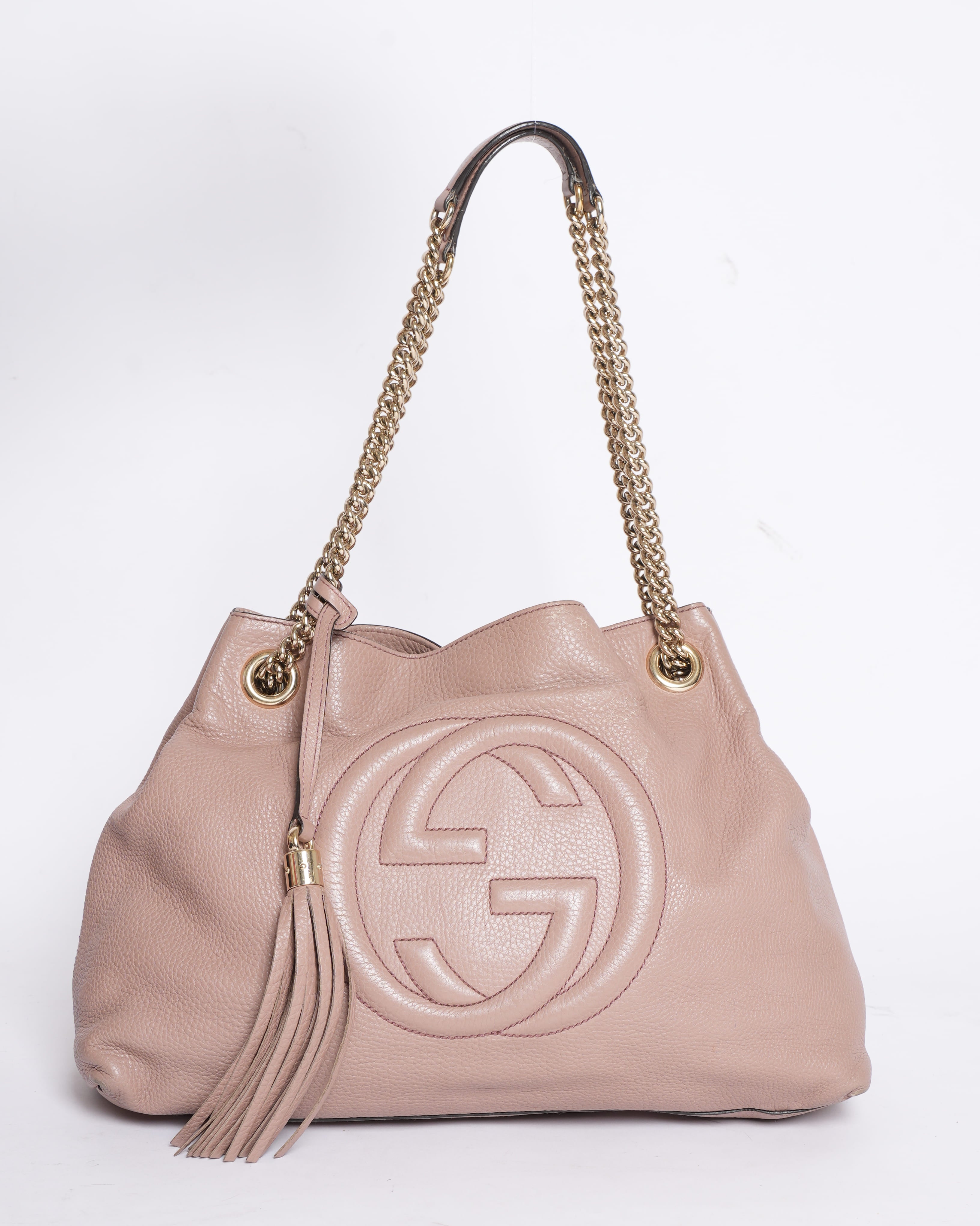 Gucci Soho Shoulder Bag in Beige