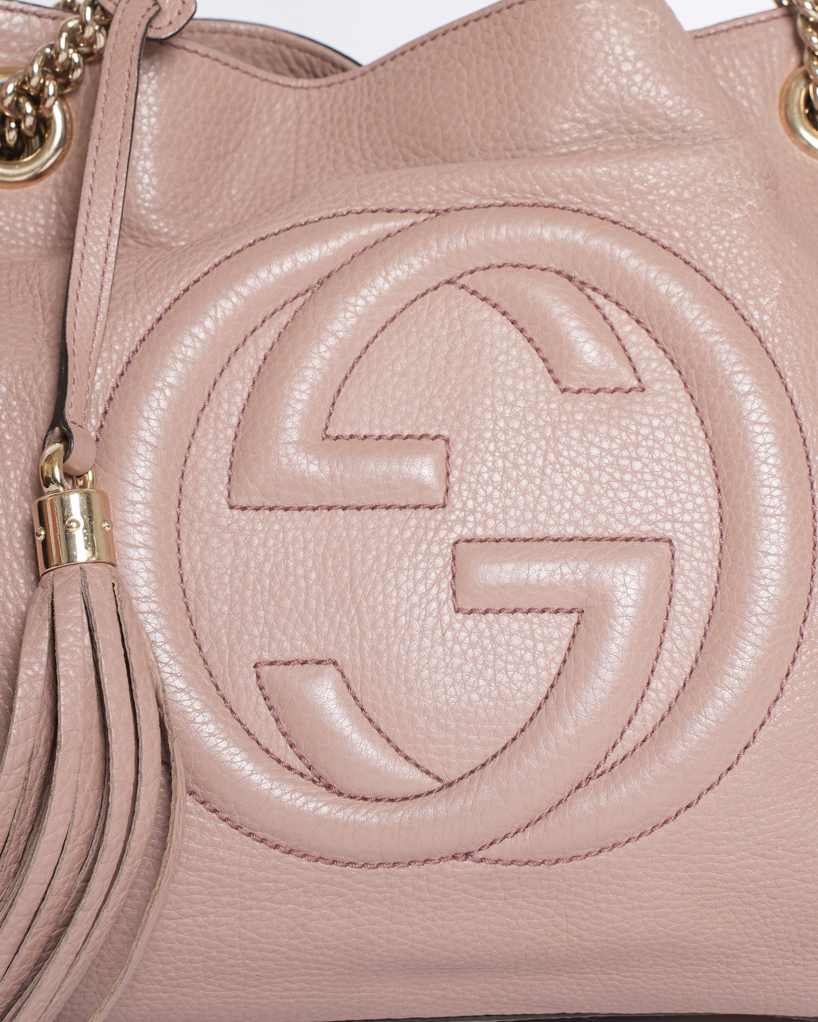 Gucci Soho Shoulder Bag in Beige