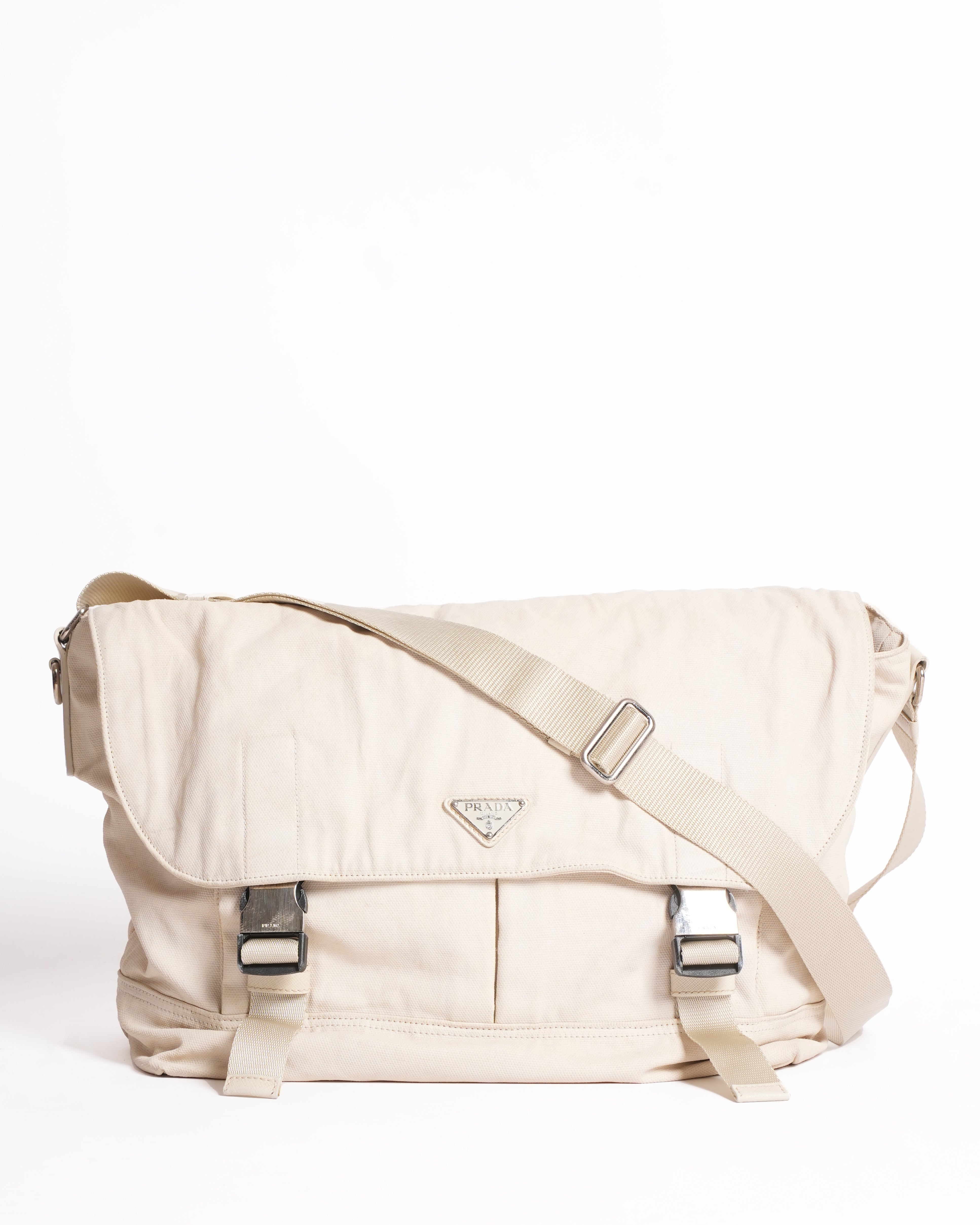 Prada Tessuto Canvas Shoulder Bag