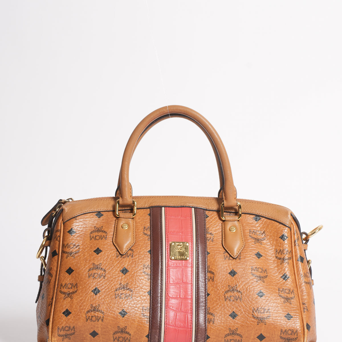 MCM Large Visetos Leather Duffle Bag - Main Image