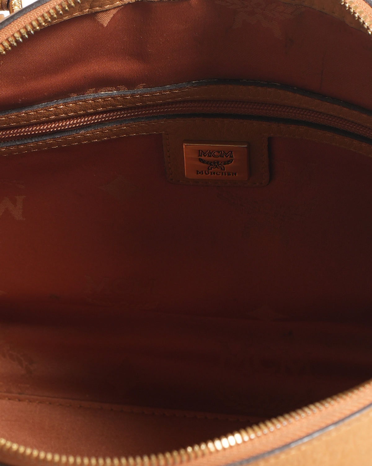 MCM Large Visetos Leather Duffle Bag