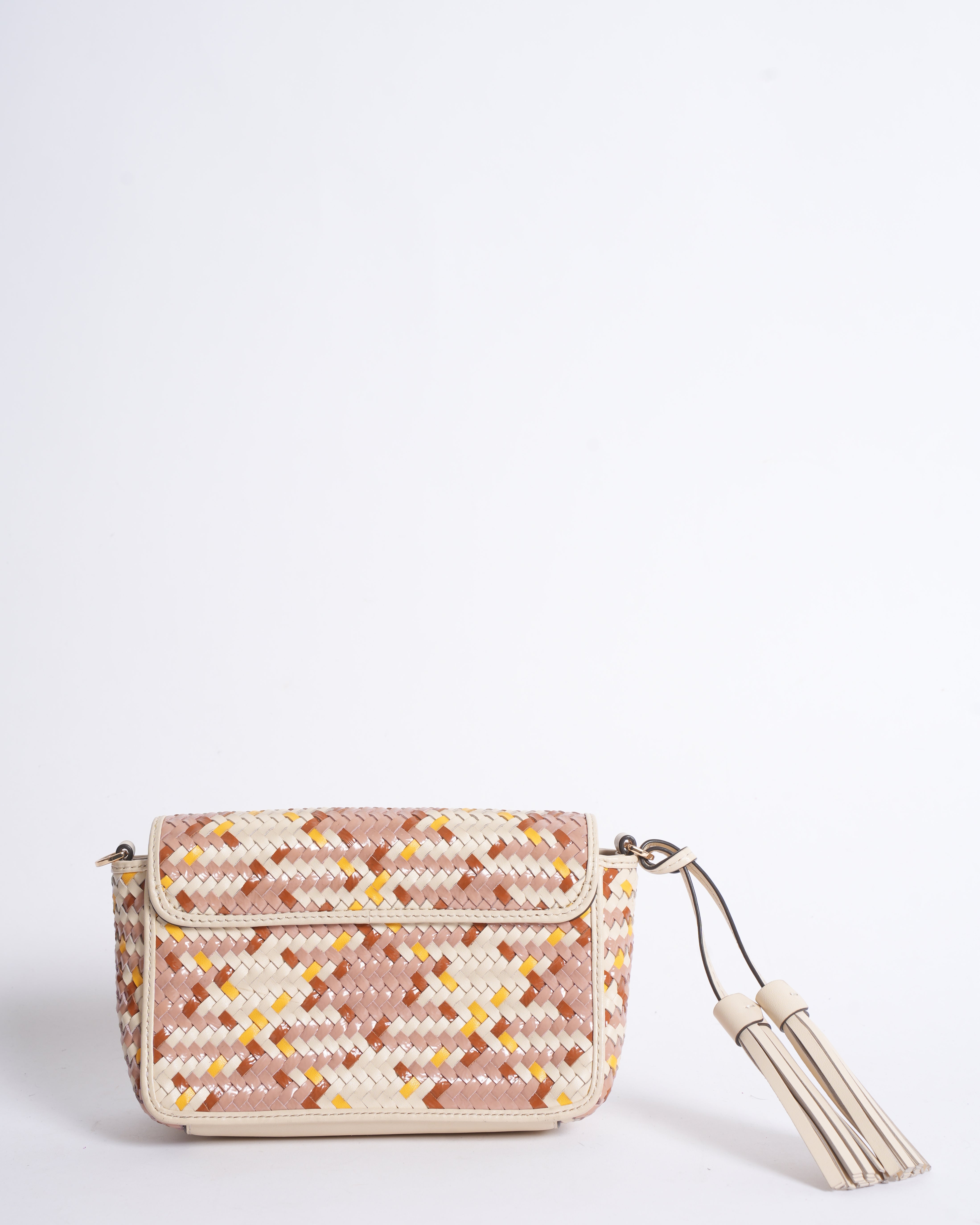 Tory Burch Britten Woven Flap Crossbody Bag