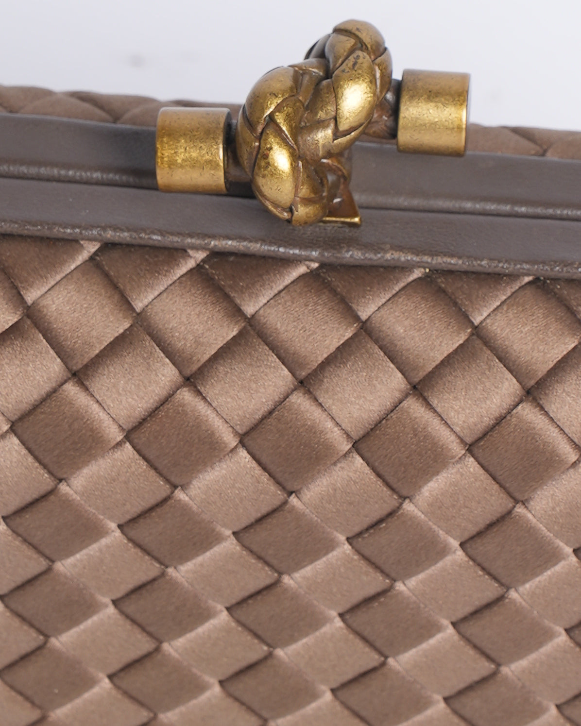 Bottega Veneta knot Pleated Silk Clutch