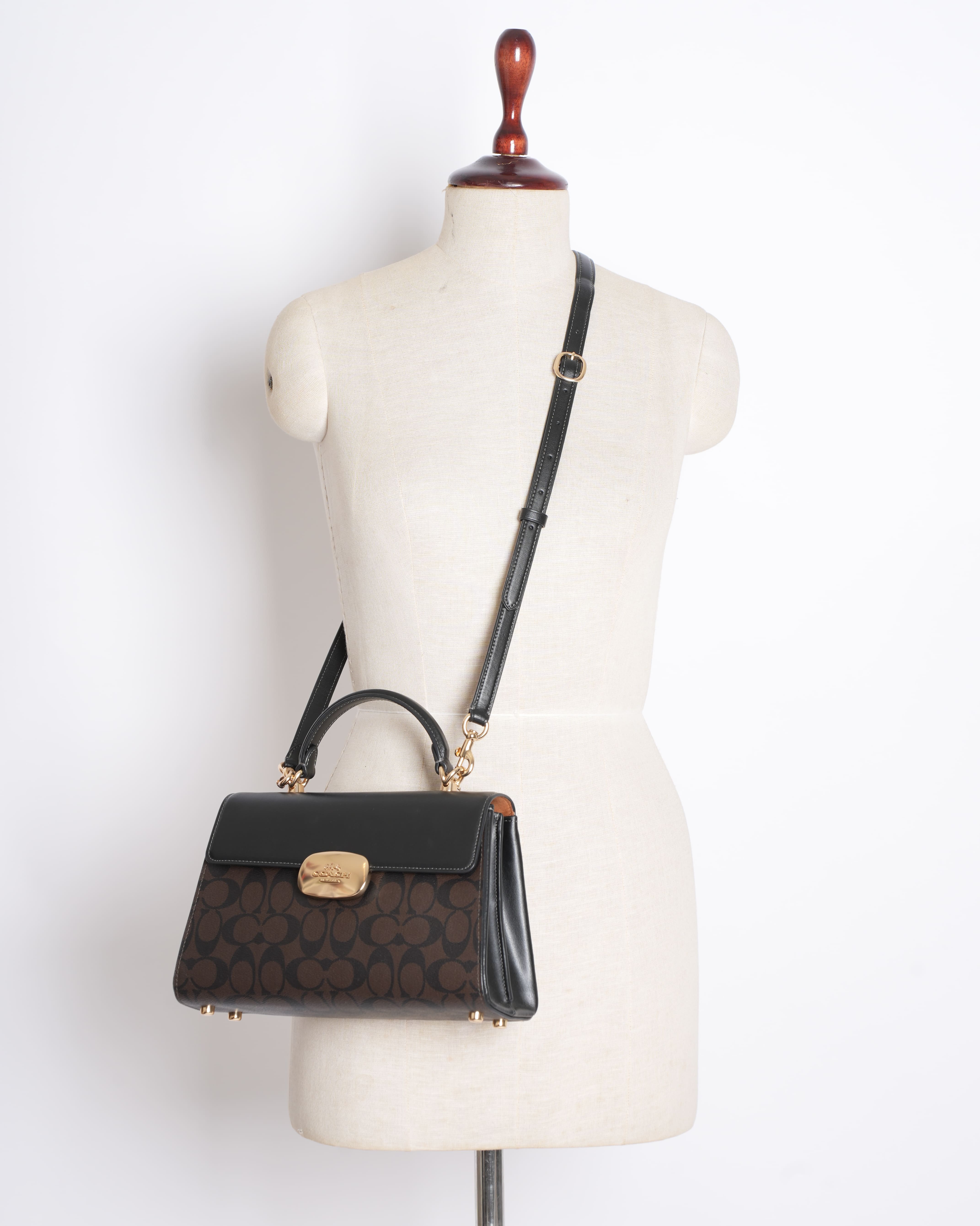 Coach Eliza Monogram Top Handle Bag