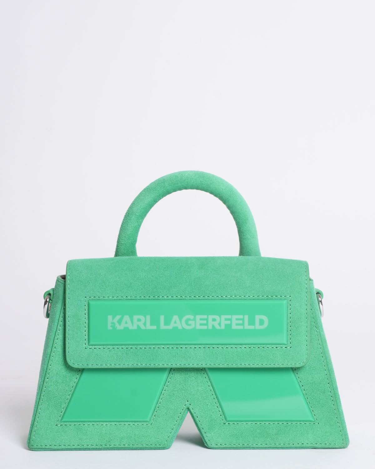 New Karl Lagerfeld Icon K Crossbody In Suede