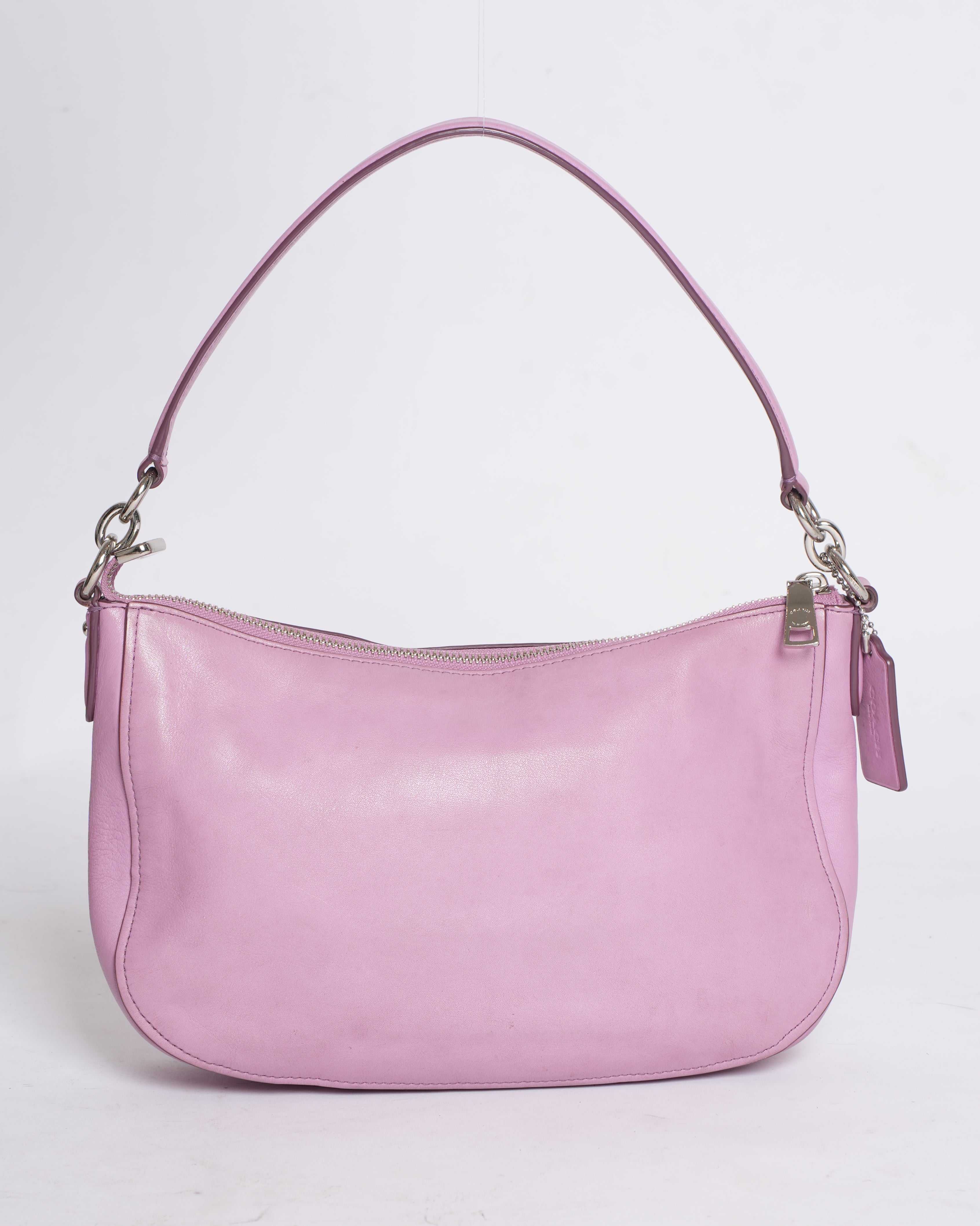 Coach pink leather shoulder bag