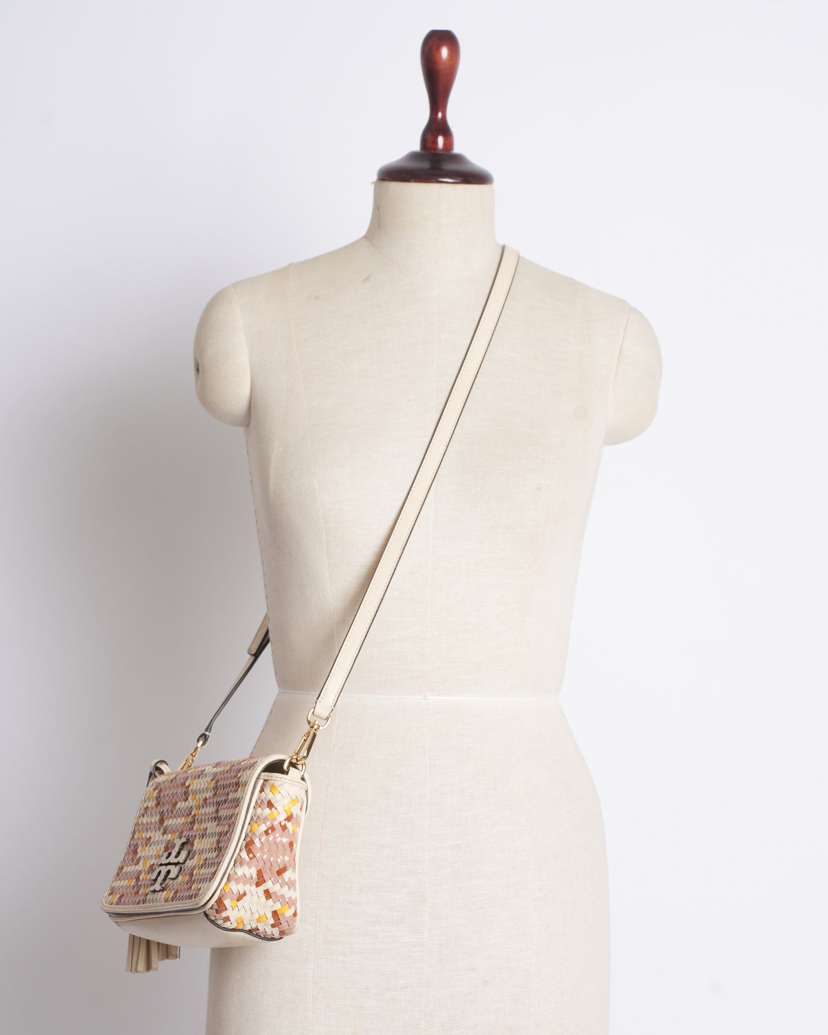 Tory Burch Britten Woven Flap Crossbody Bag