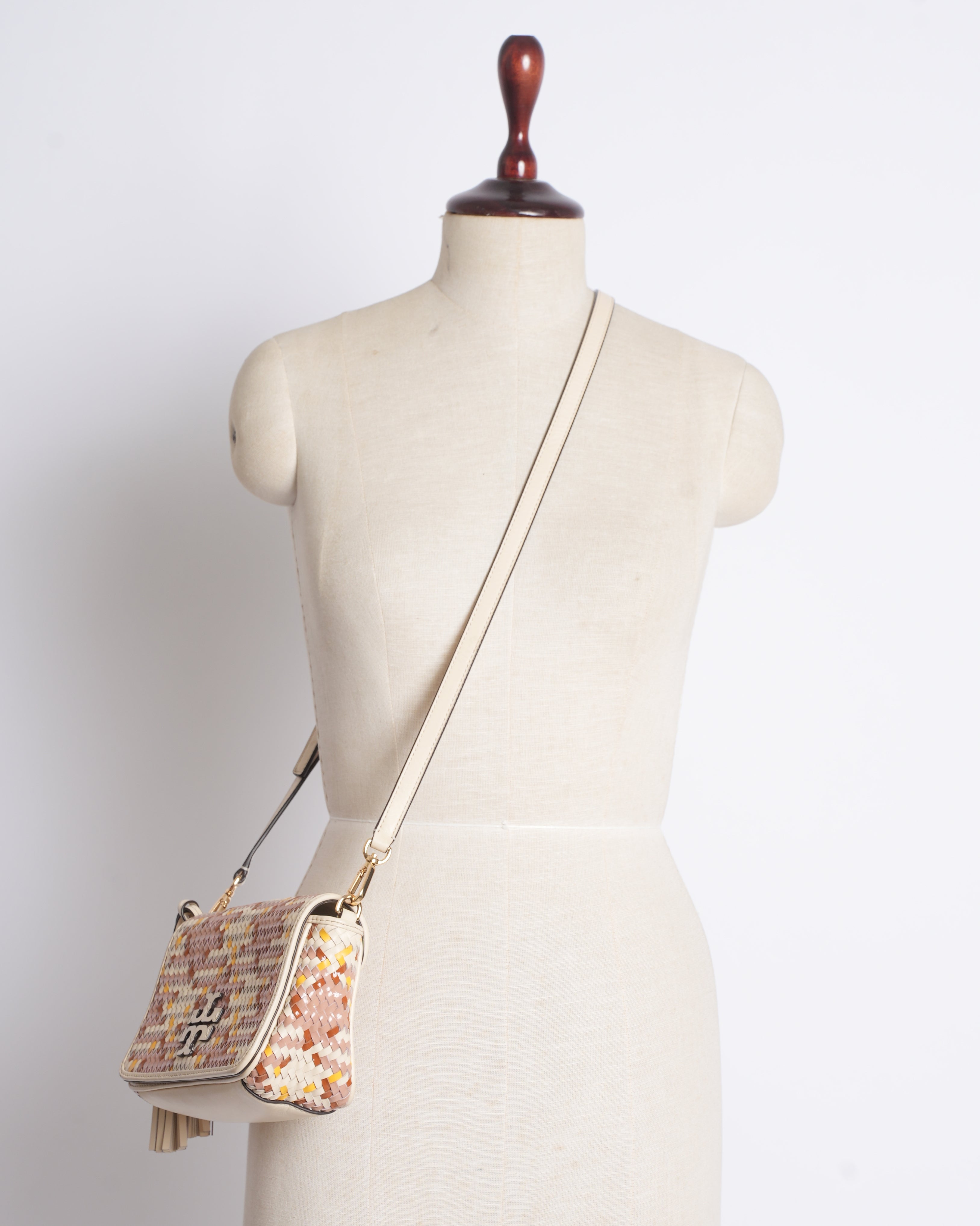 Tory Burch Britten Woven Flap Crossbody Bag