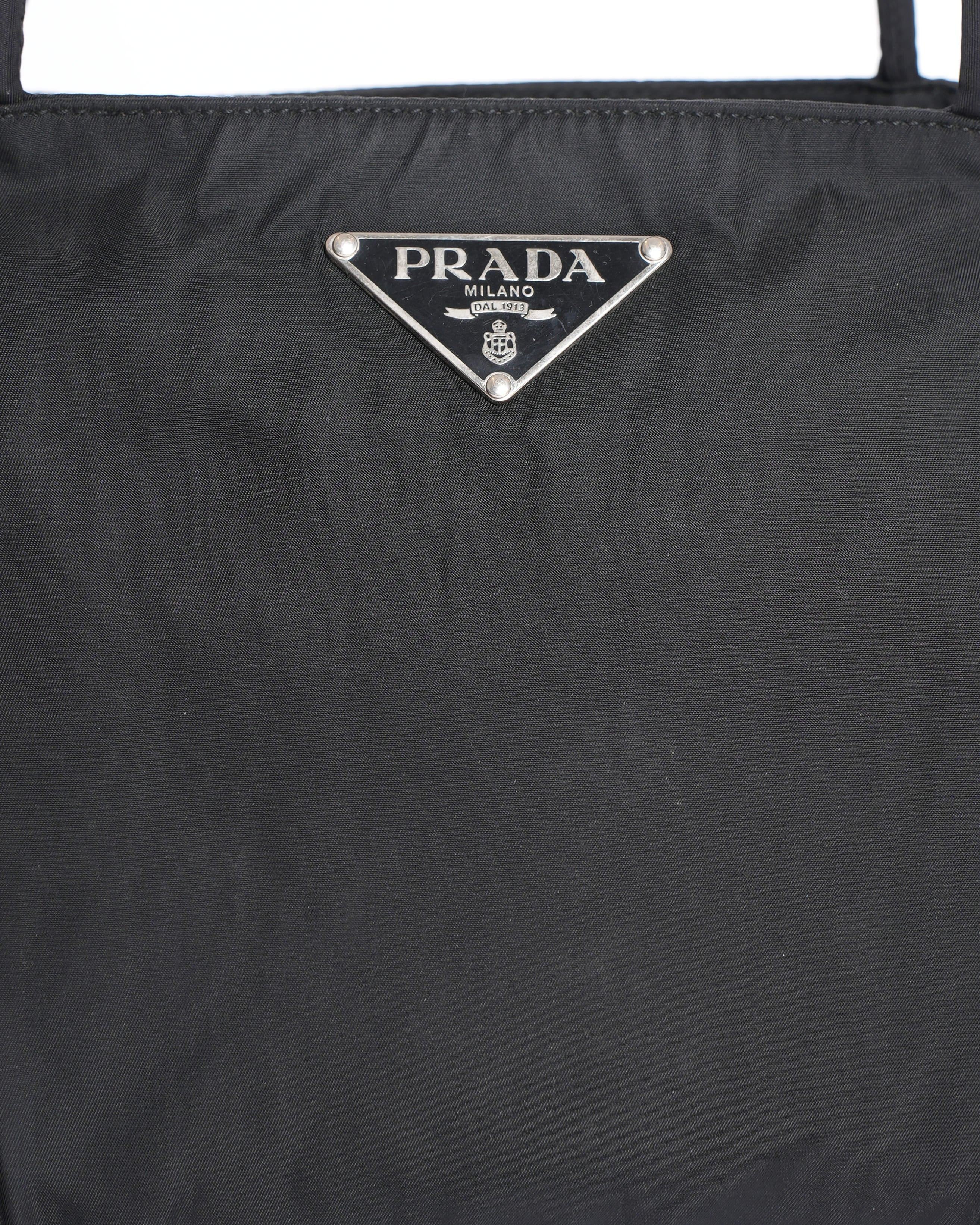 Prada Nylon Shoulder Bag In Black