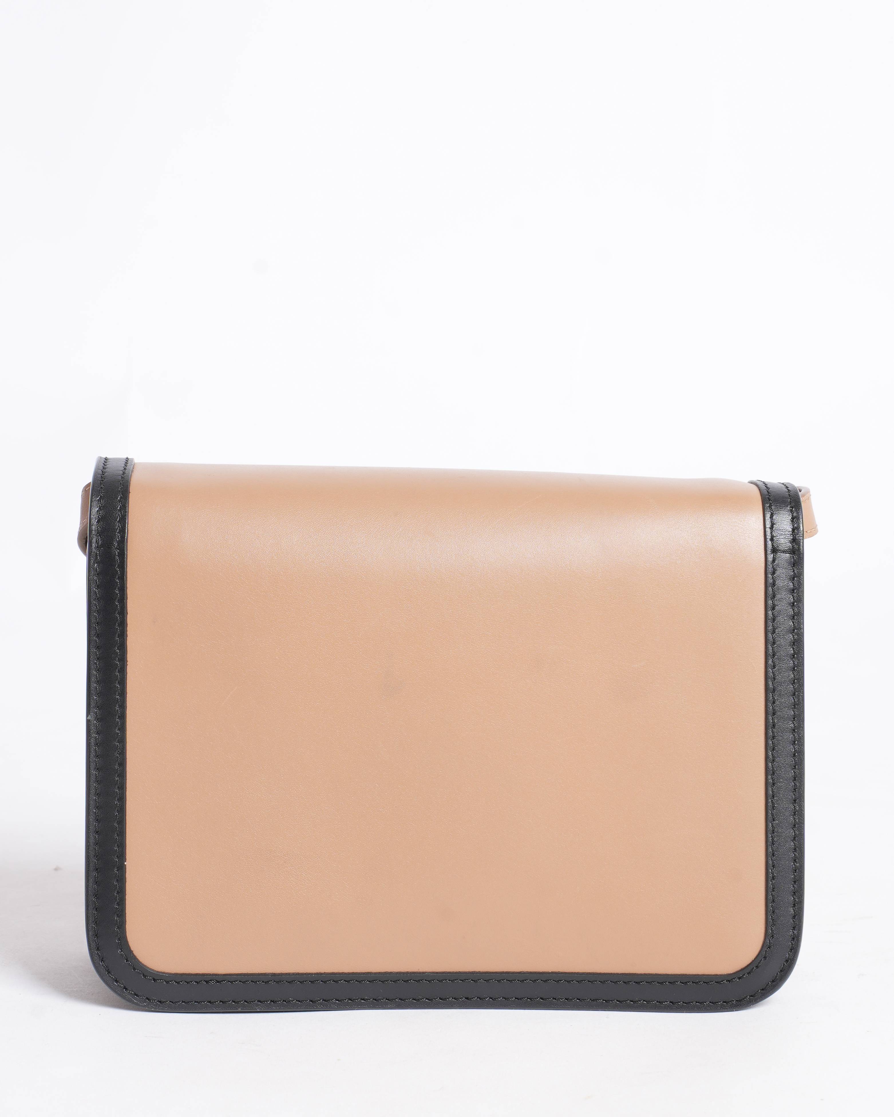 Burberry 
TB Flap Crossbody Bag Leather Small Black, Neutral