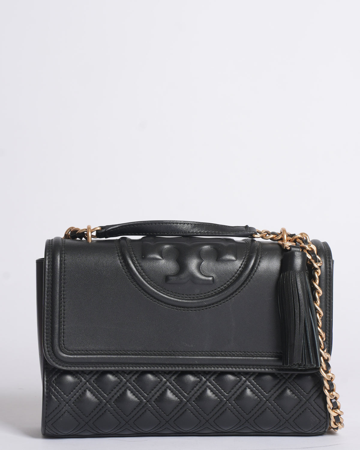 Tory Burch Fleming Convertible Shoulder Bag In Black