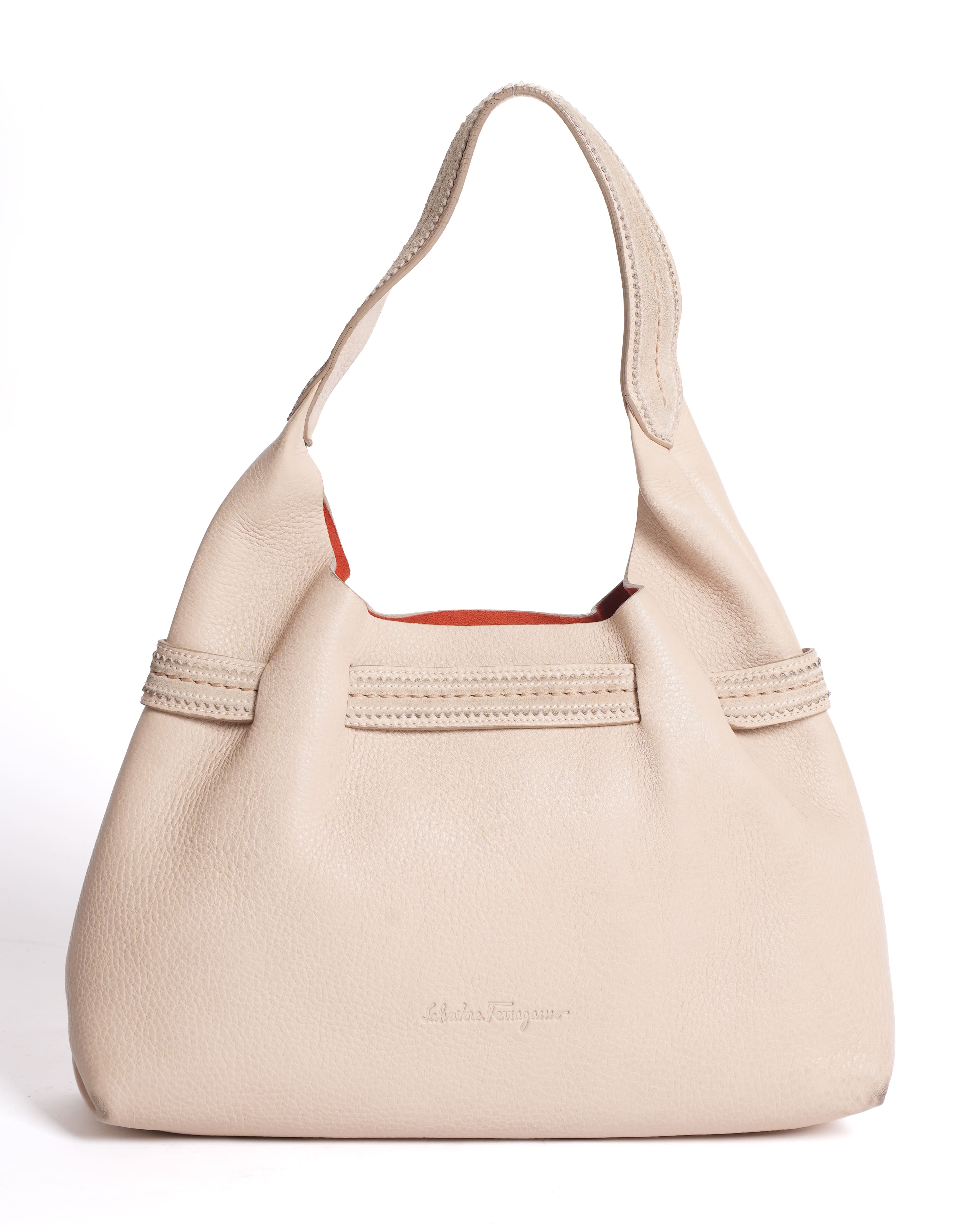Salvatore Ferragamo Shoulder Bag In Beige