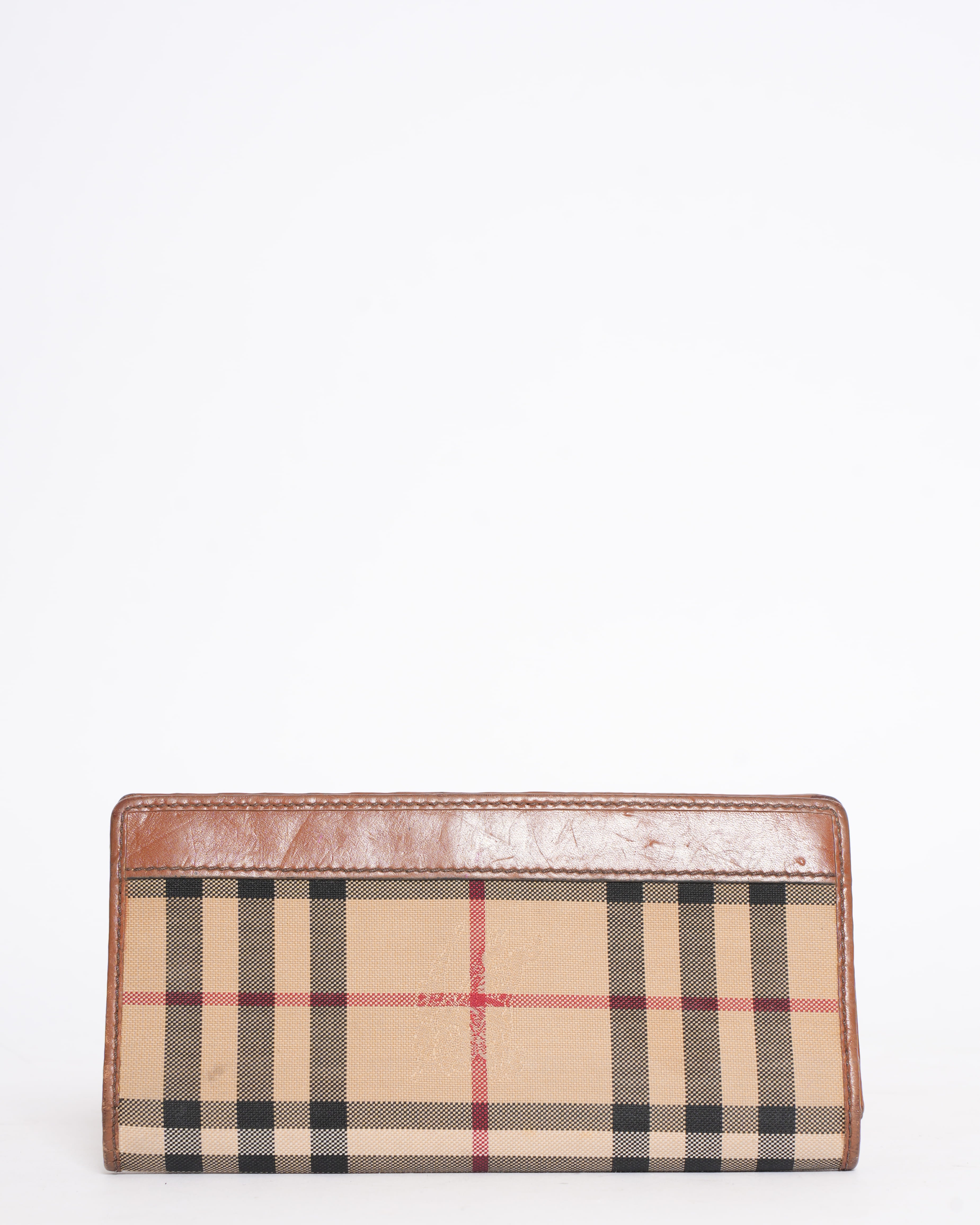 Burberry Nova Check Zip Around Wallet