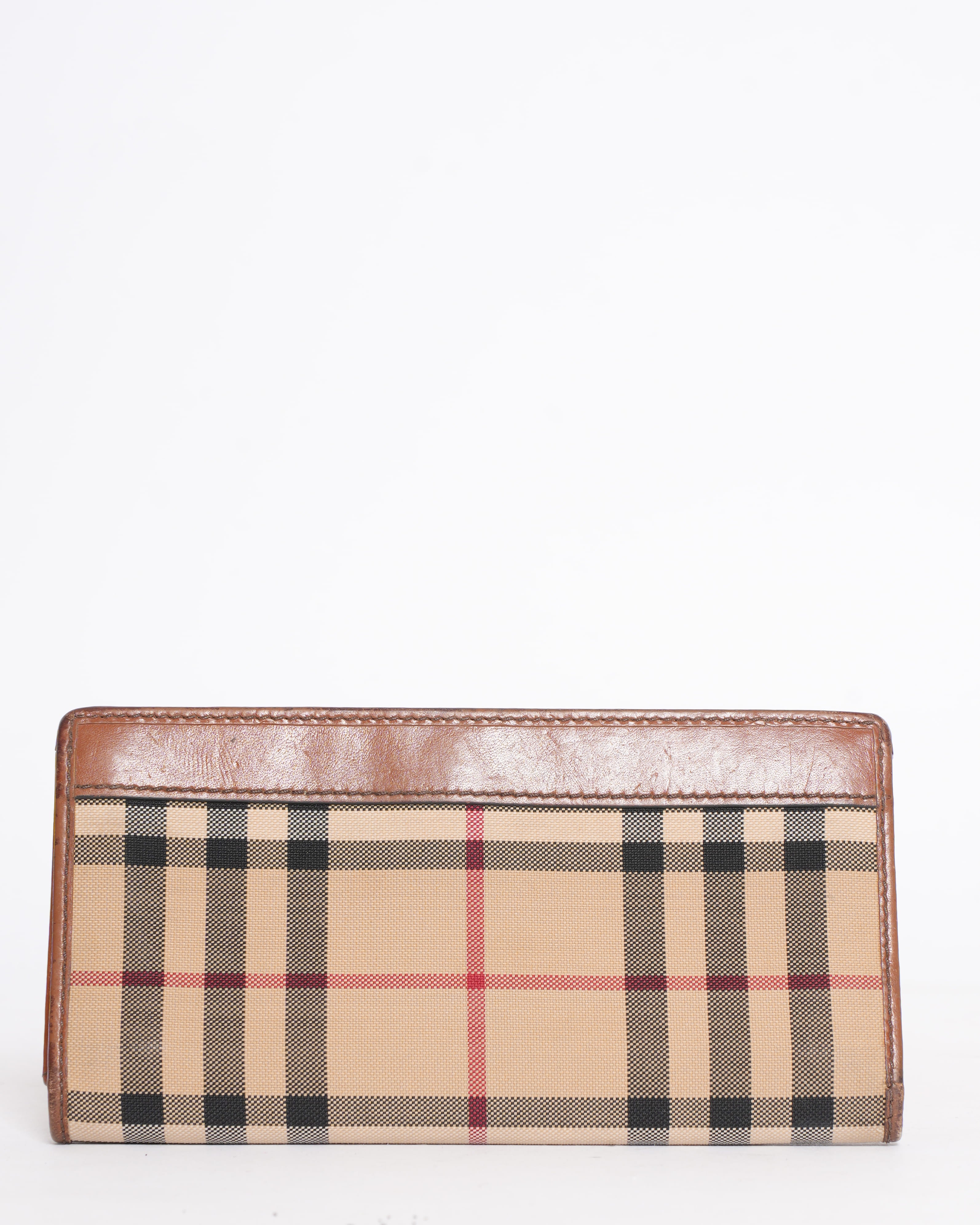 Burberry Nova Check Zip Around Wallet