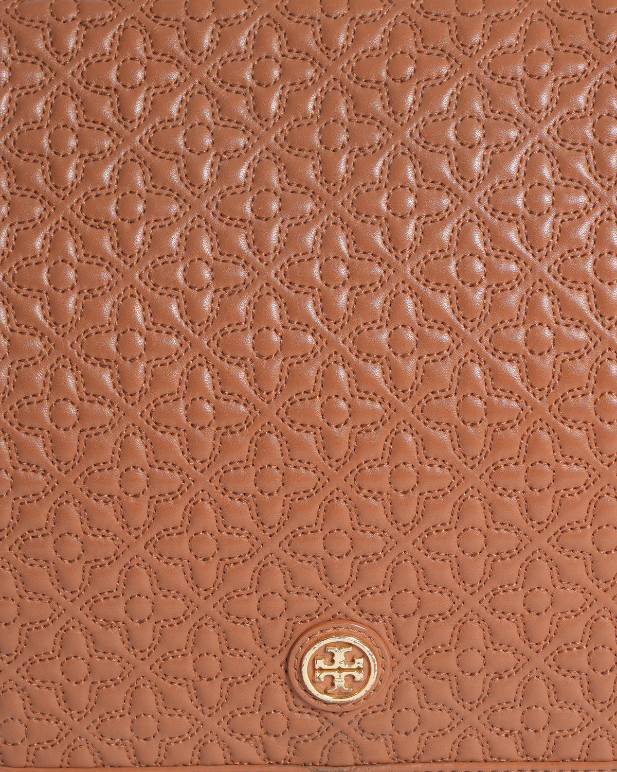 Tory Burch Quilted Crossbody Bag In Tan