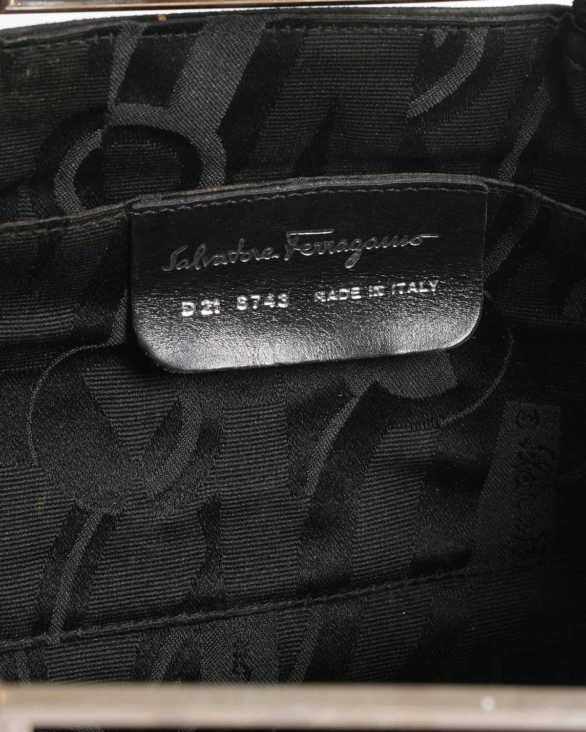 Salvatore Ferragamo Black Clutch