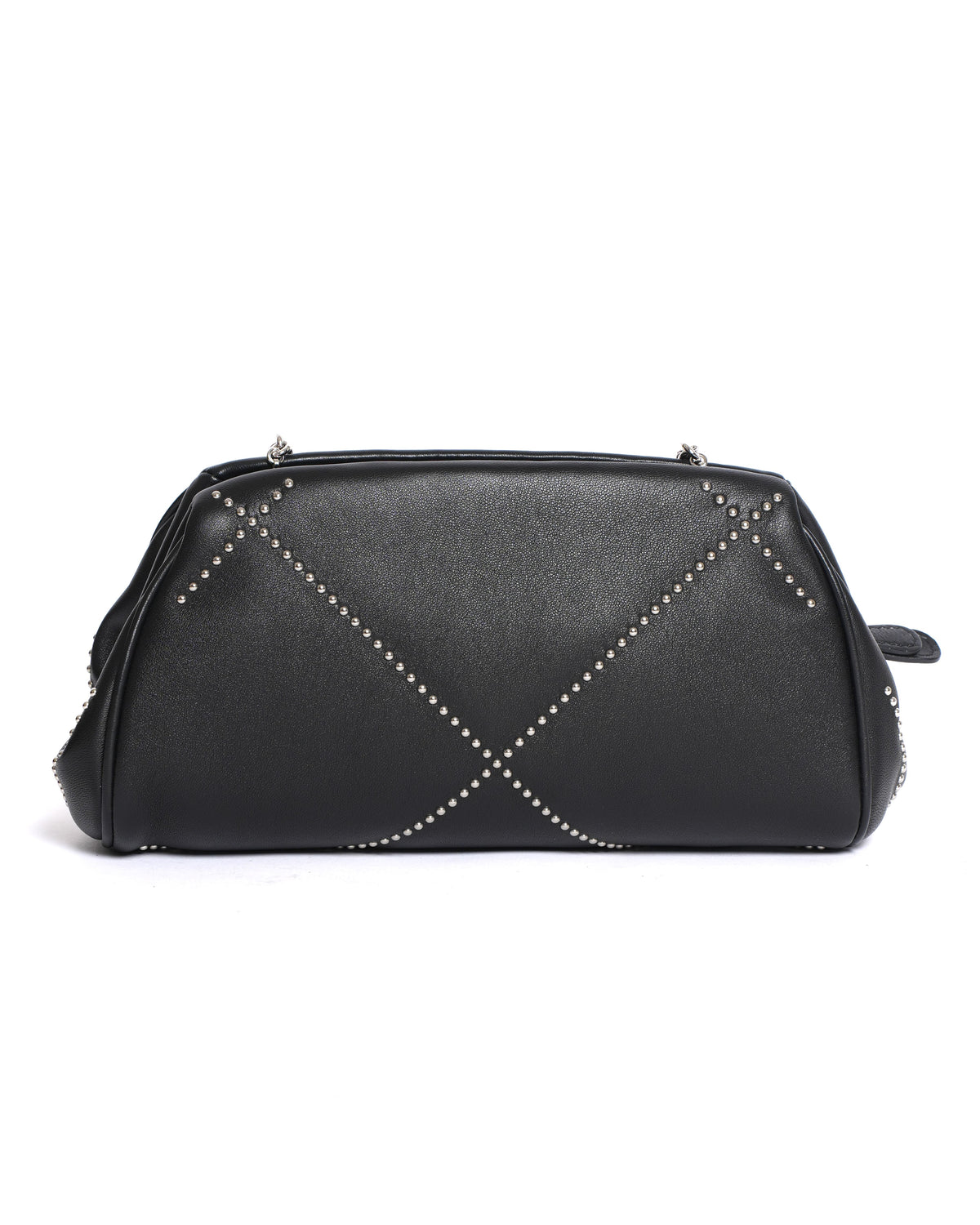 Salvatore Ferragamo Black Studded Gancino Soft Pouch