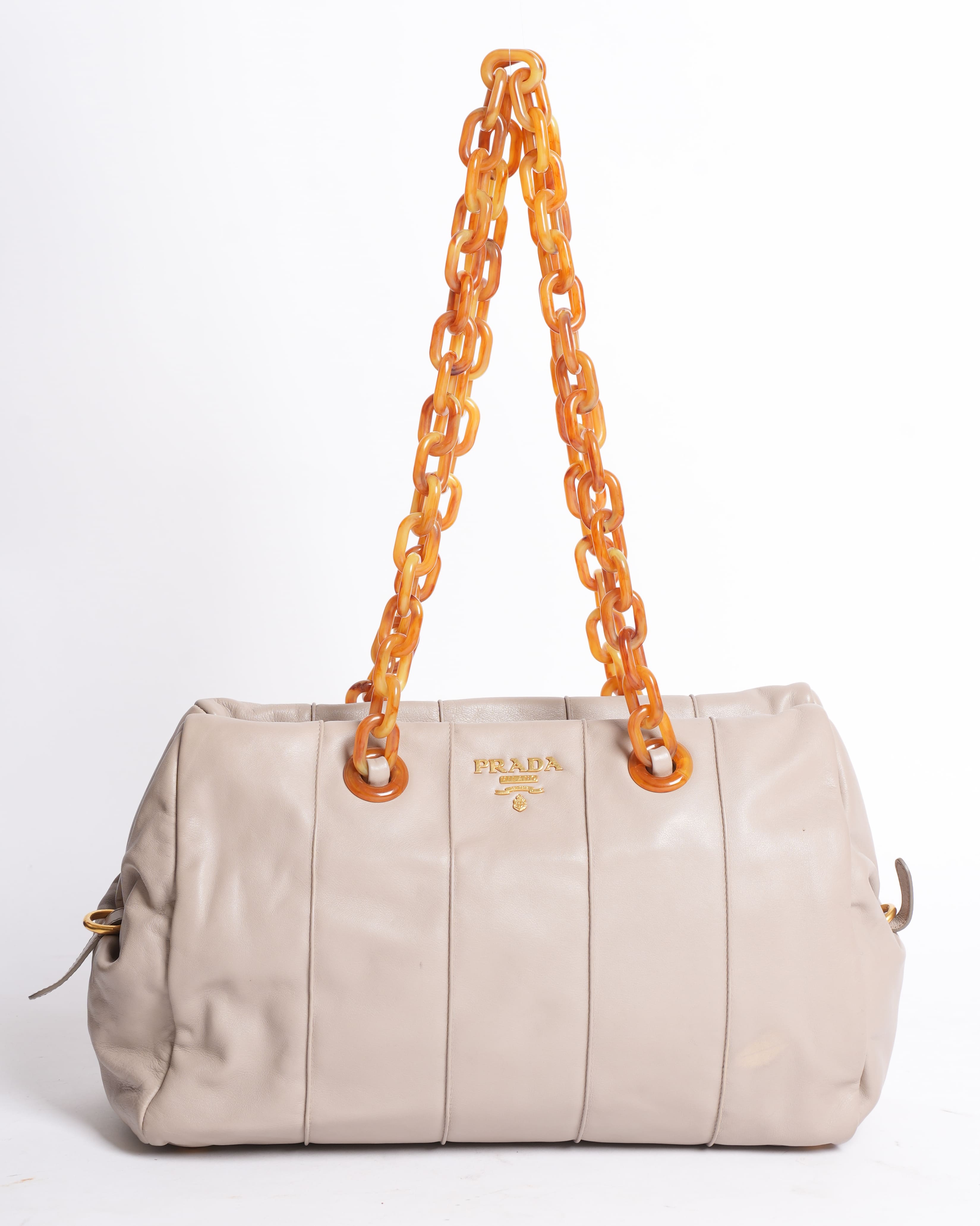 Prada Pomise Leather Shoulder Bag