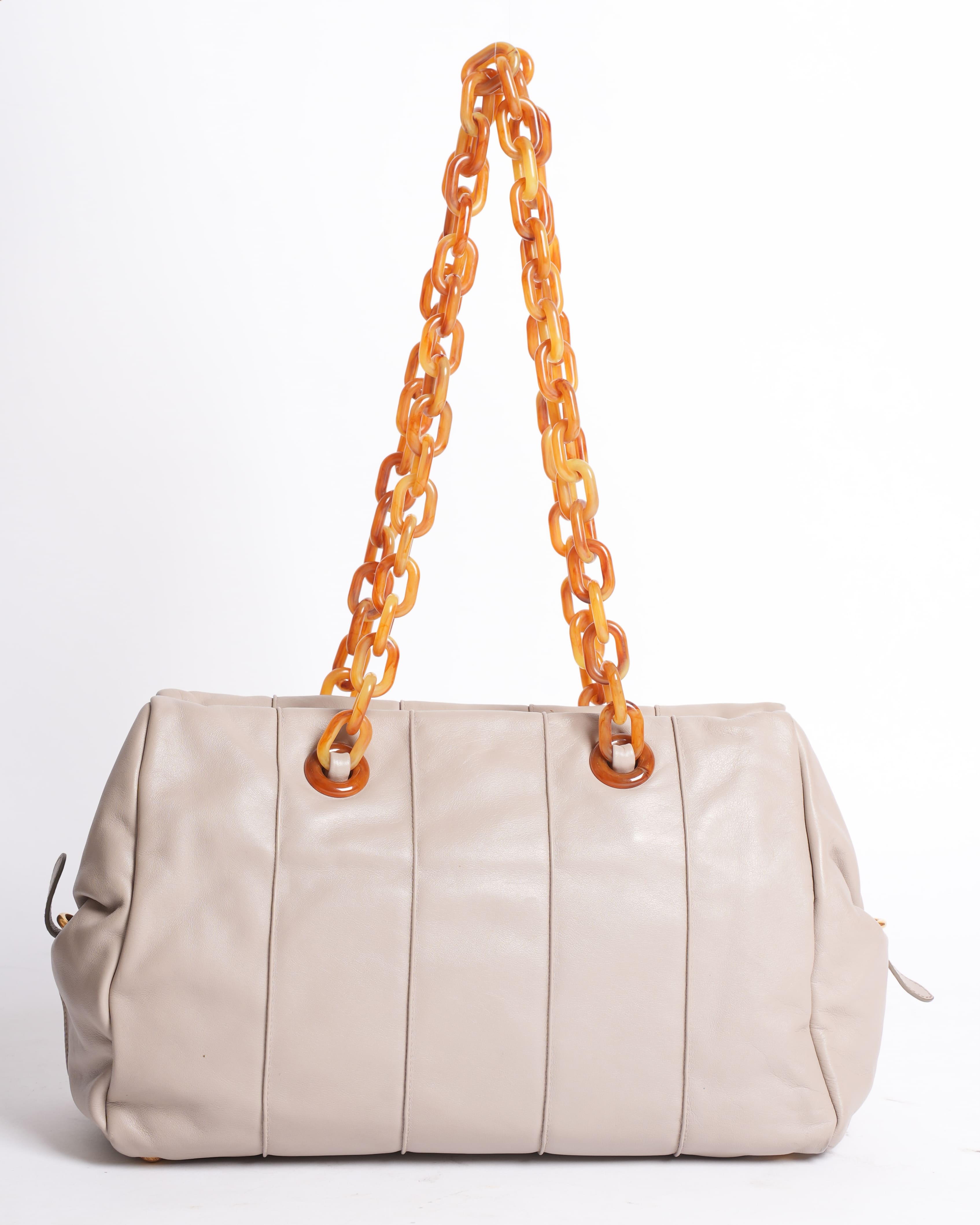 Prada Pomise Leather Shoulder Bag