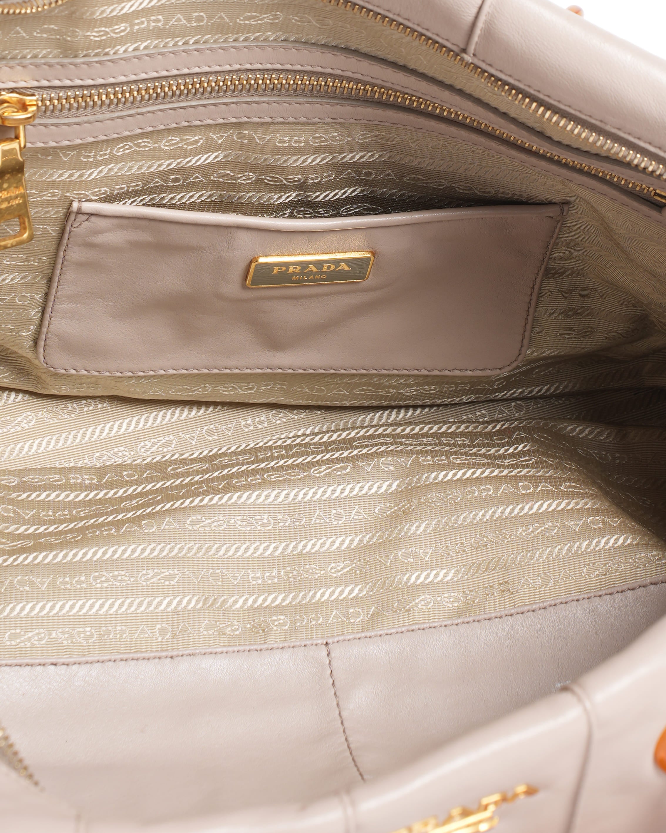 Prada Pomise Leather Shoulder Bag