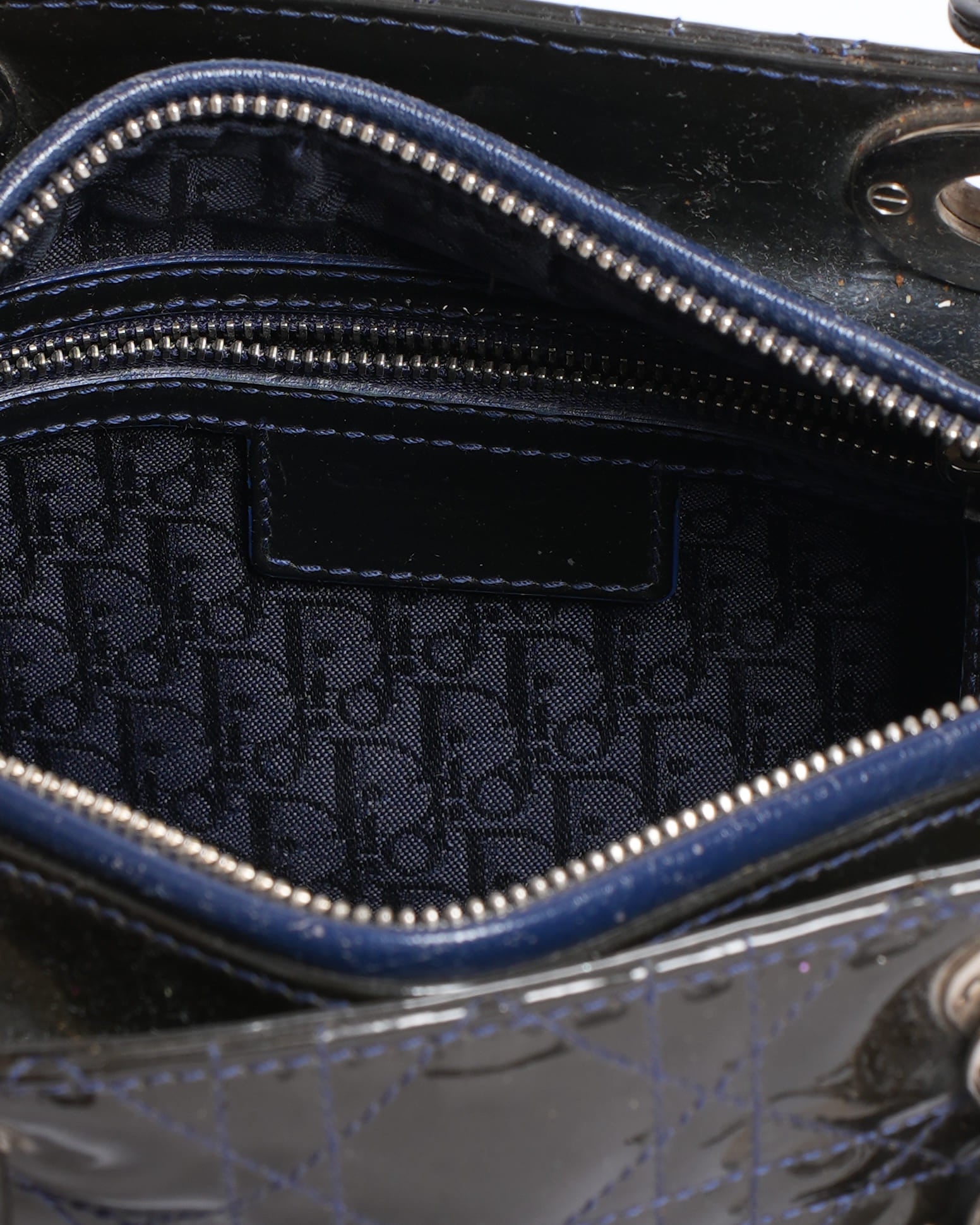 Dior Medium Lady Dior Patent Cannage Calfskin Bag