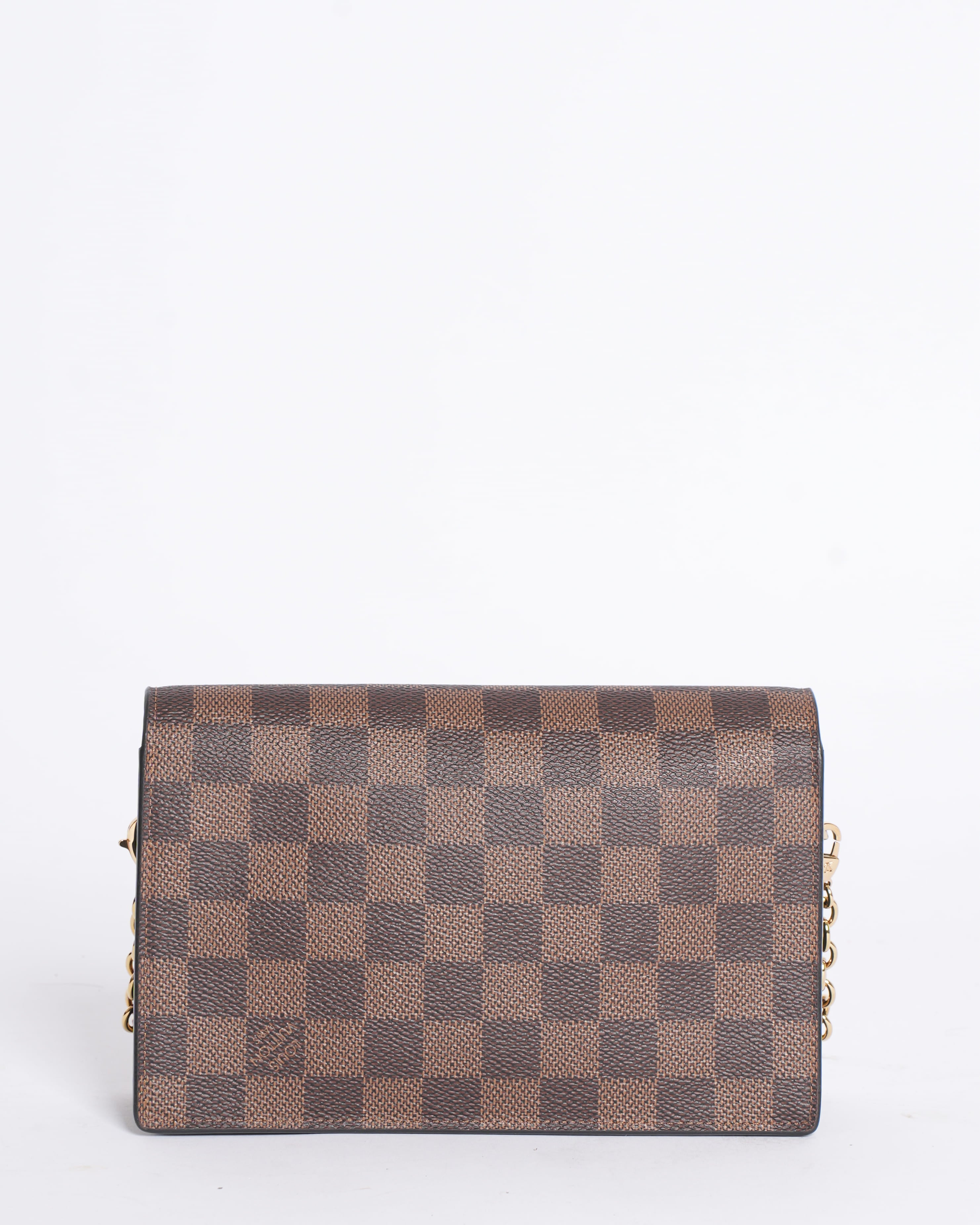 Louis Vuitton Vavin Chain Wallet in Damier Ebene Canvas