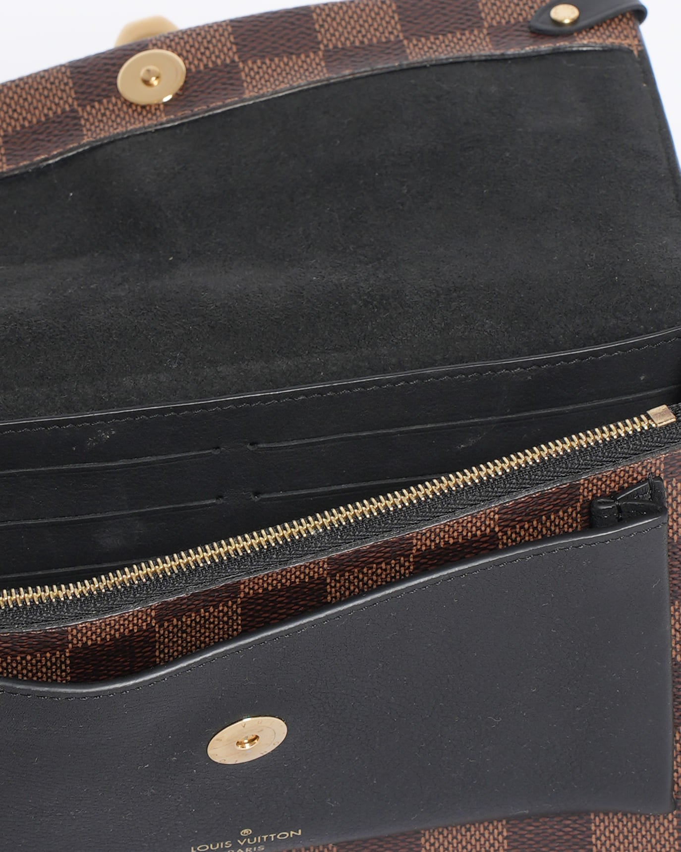 Louis Vuitton Vavin Chain Wallet in Damier Ebene Canvas