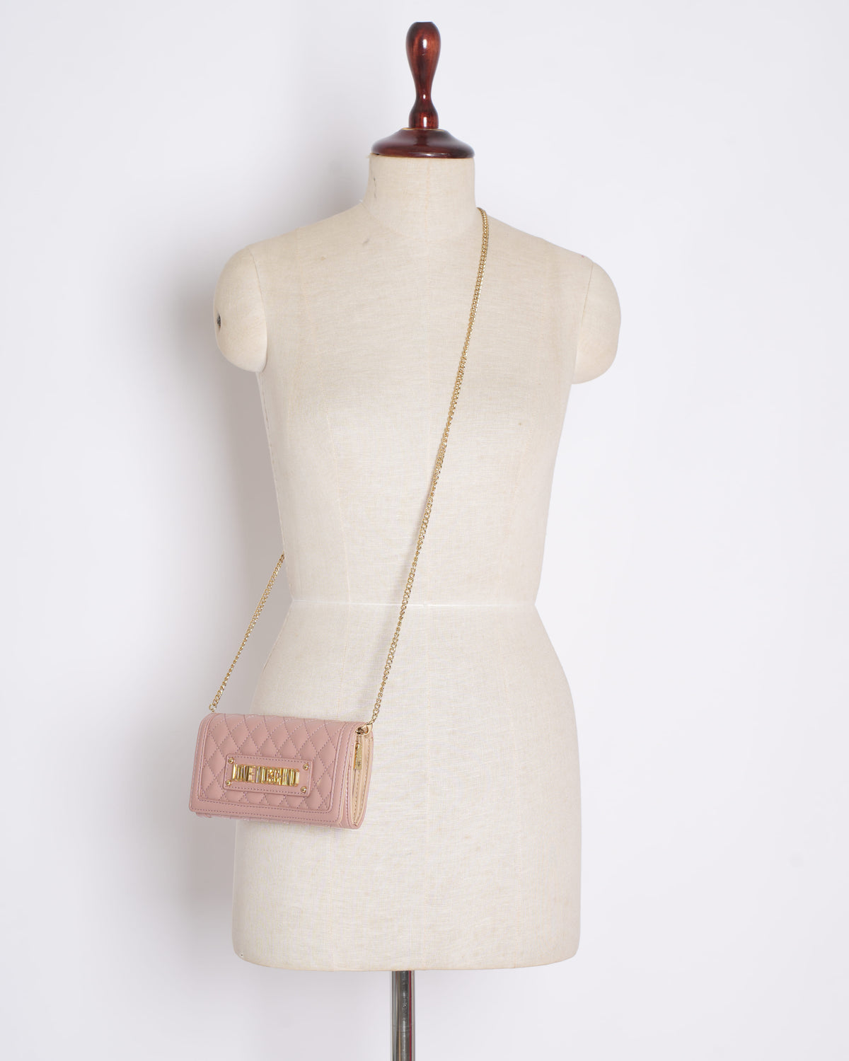 Love moschino pink quilted crossbody bag