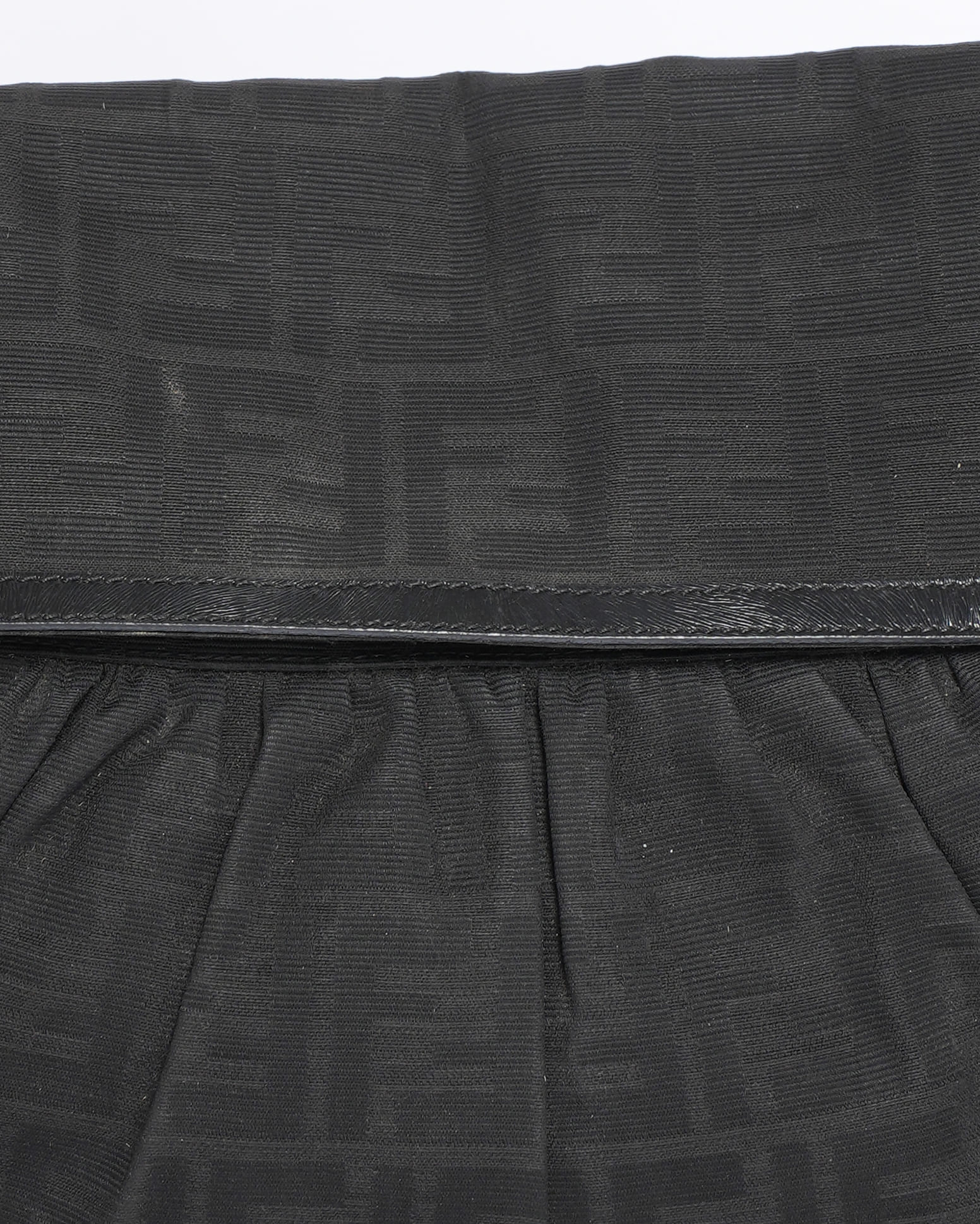 Fendi Black Zucca Canvas Chef Shoulder Bag