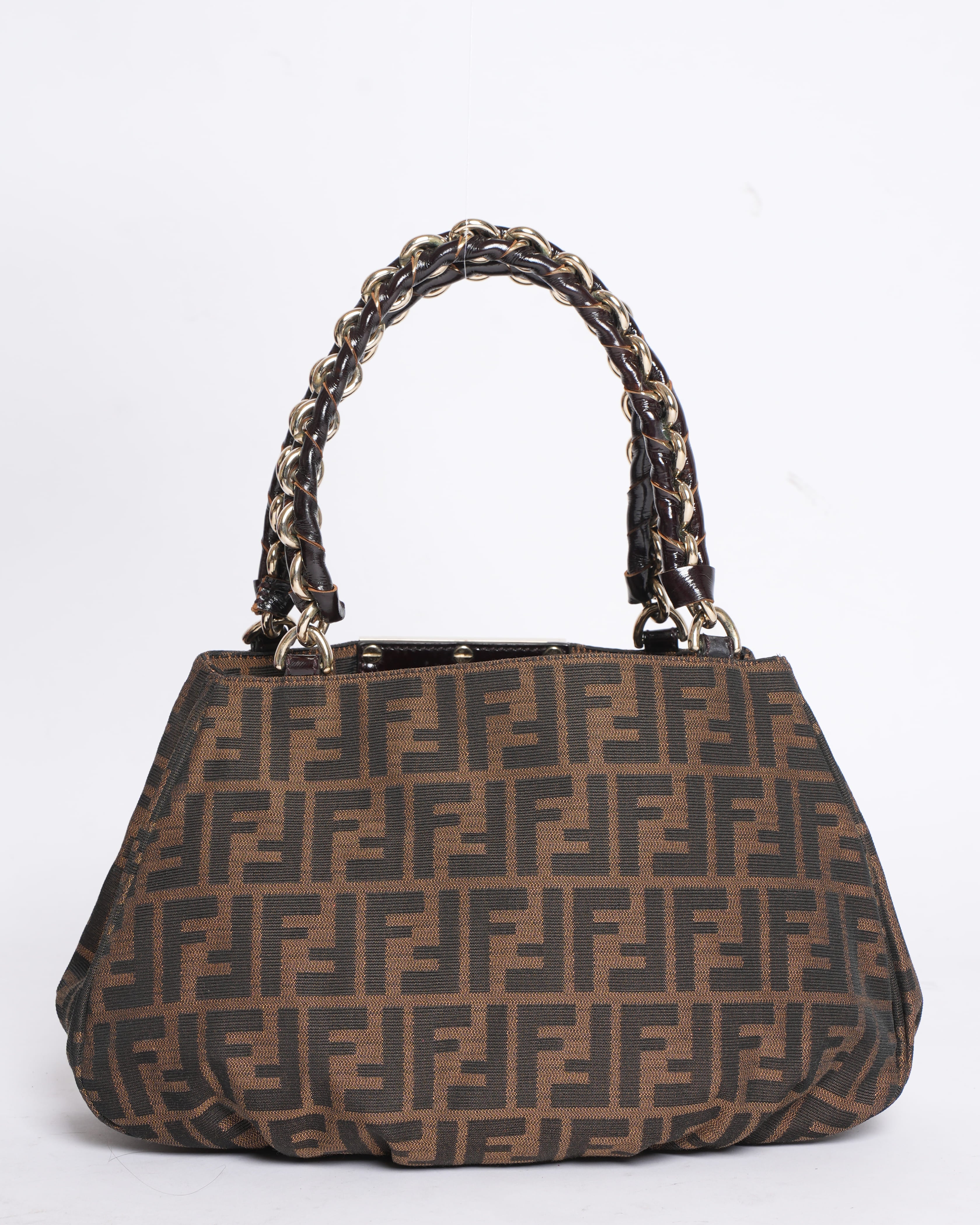 Fendi Tobacco Zucca Mia Shoulder Bag