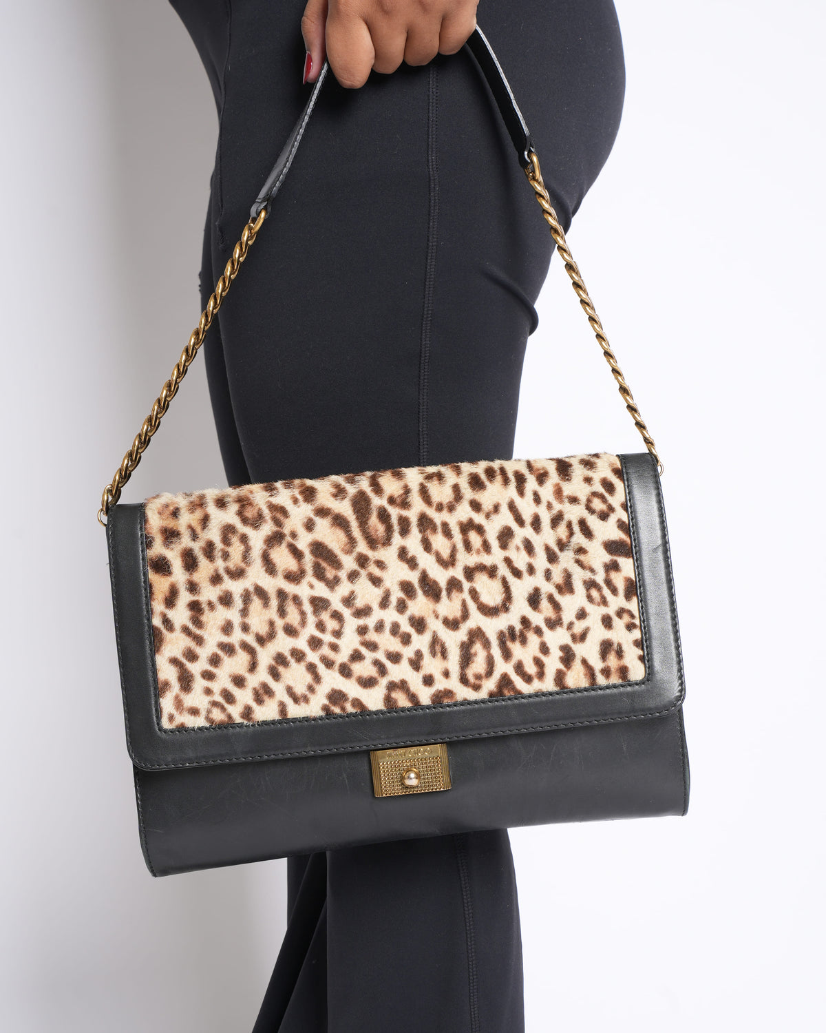 Jimmy Choo Leopard Print Shoulder Bag