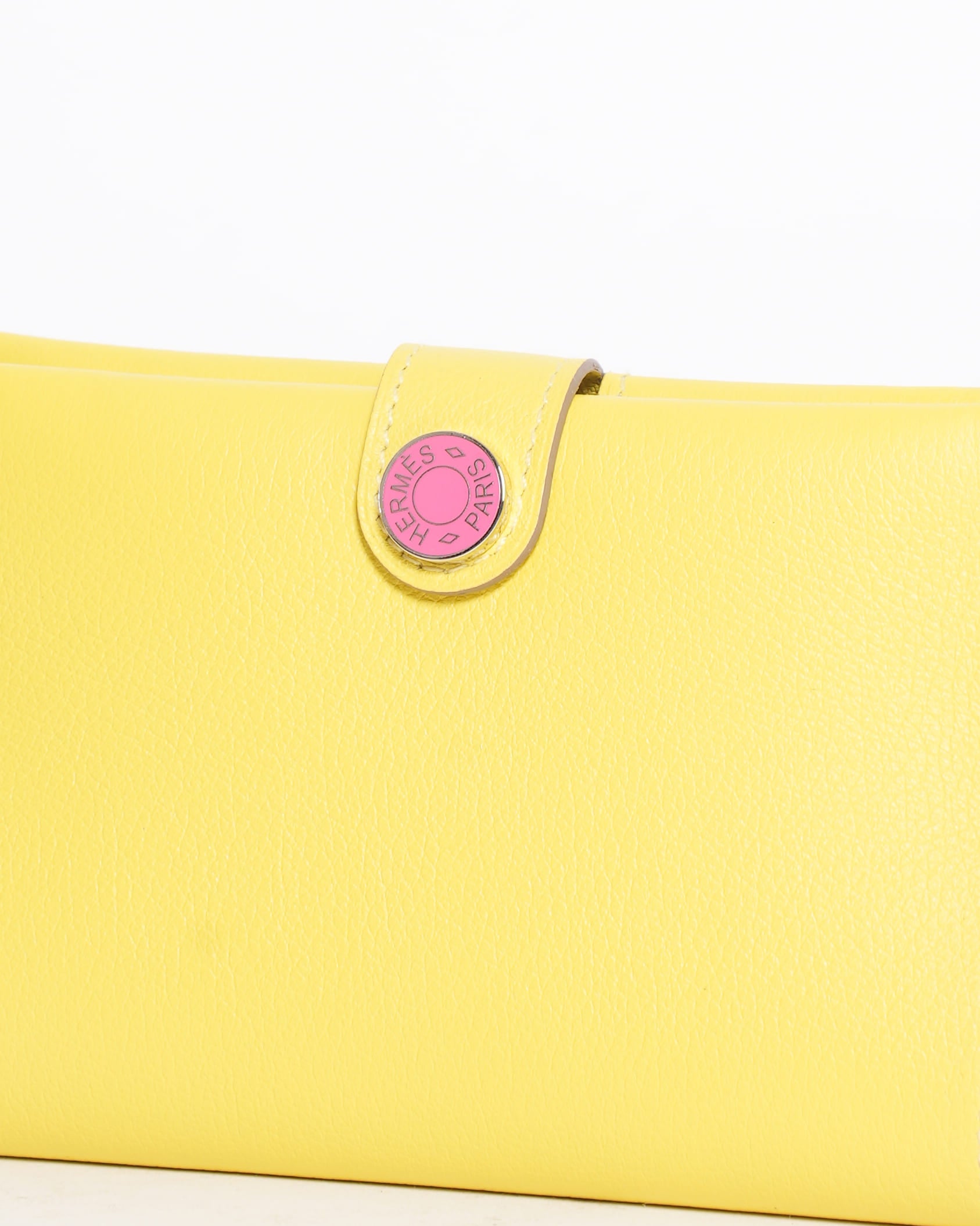 New Hermès RMS Passport Case in Evercolor Yellow Calfskin