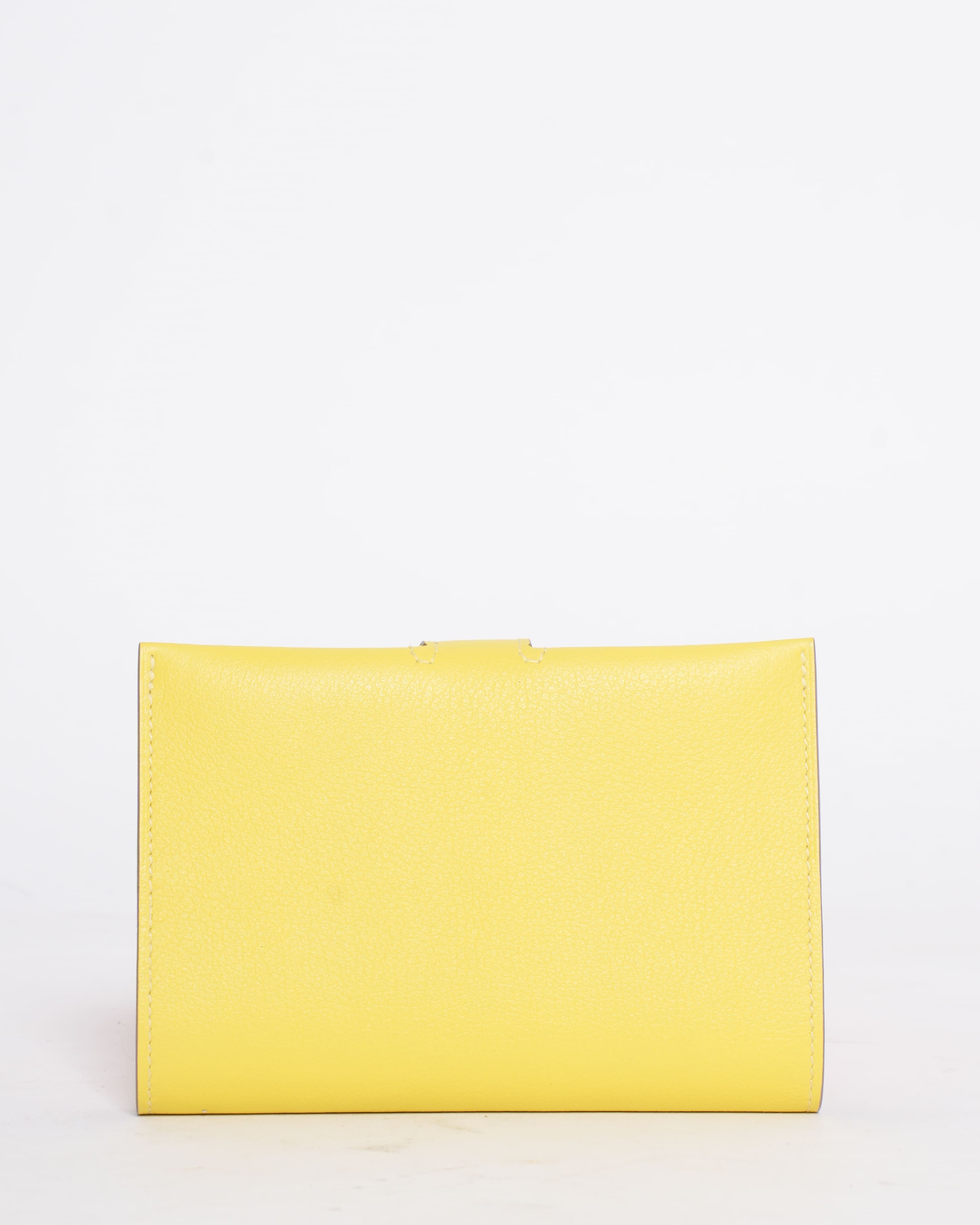 New Hermès RMS Passport Case in Evercolor Yellow Calfskin