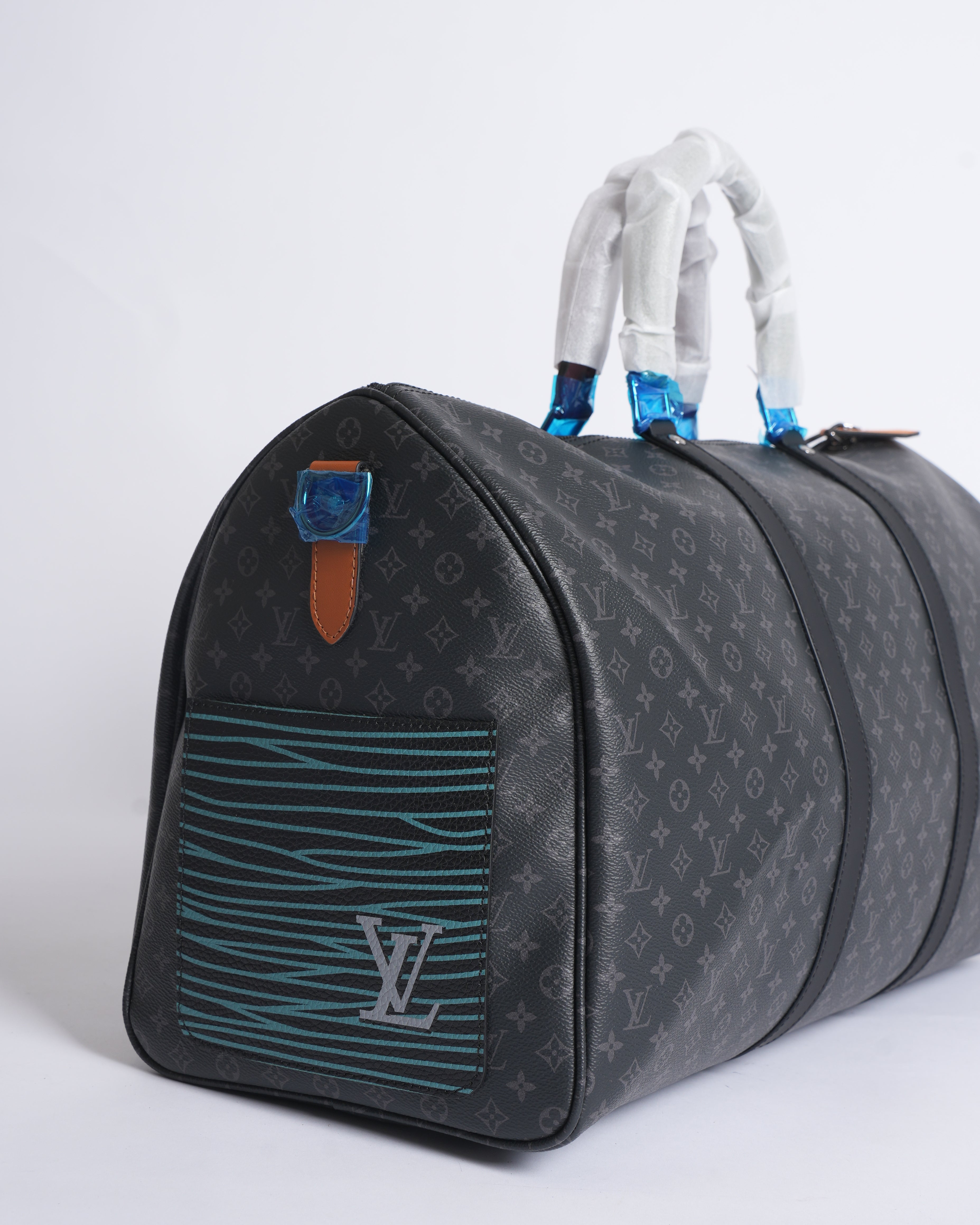 New LV Keepall Bandoulier 50 Patchwork  Monogram Weekend Travel Bag