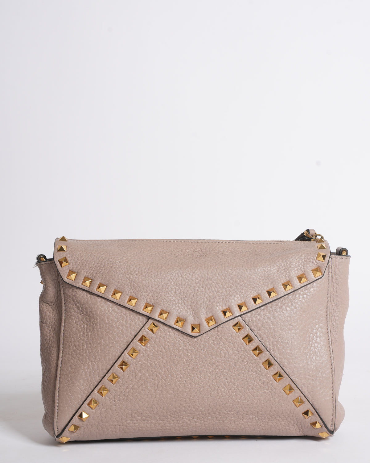 Valentino rockstud hype grainy leather shoulder bag