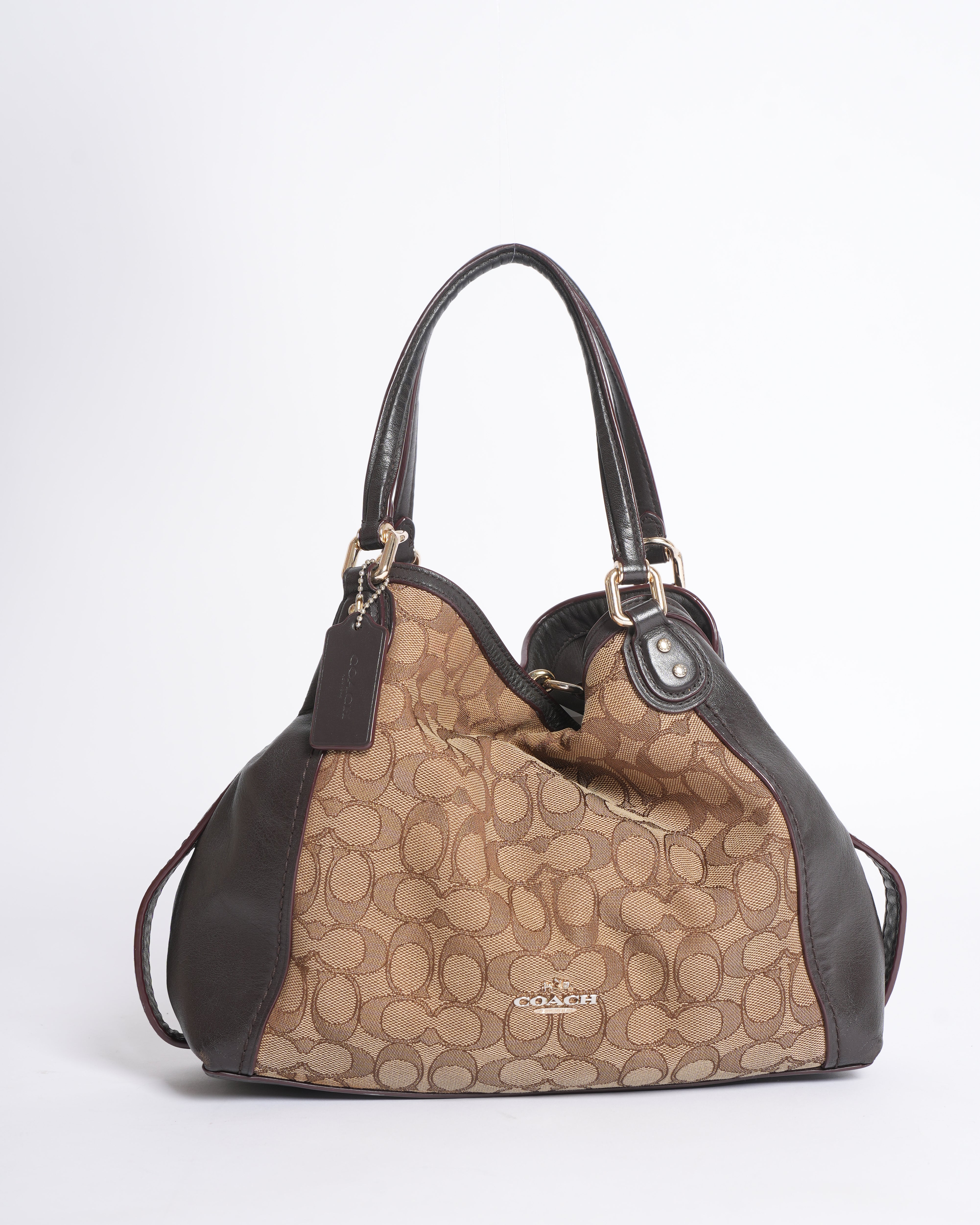 Coach Two Way Monogram Shoulder Bag