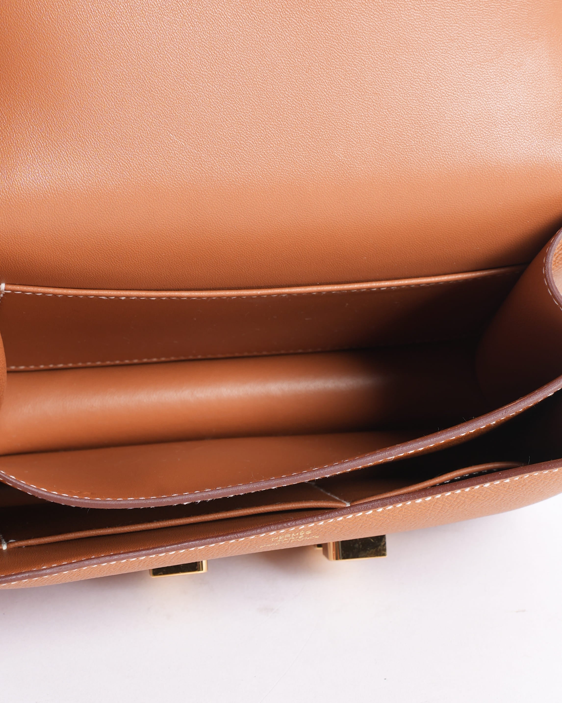 New Hermes Constance 18 In Brown With Gold Tone Hardware