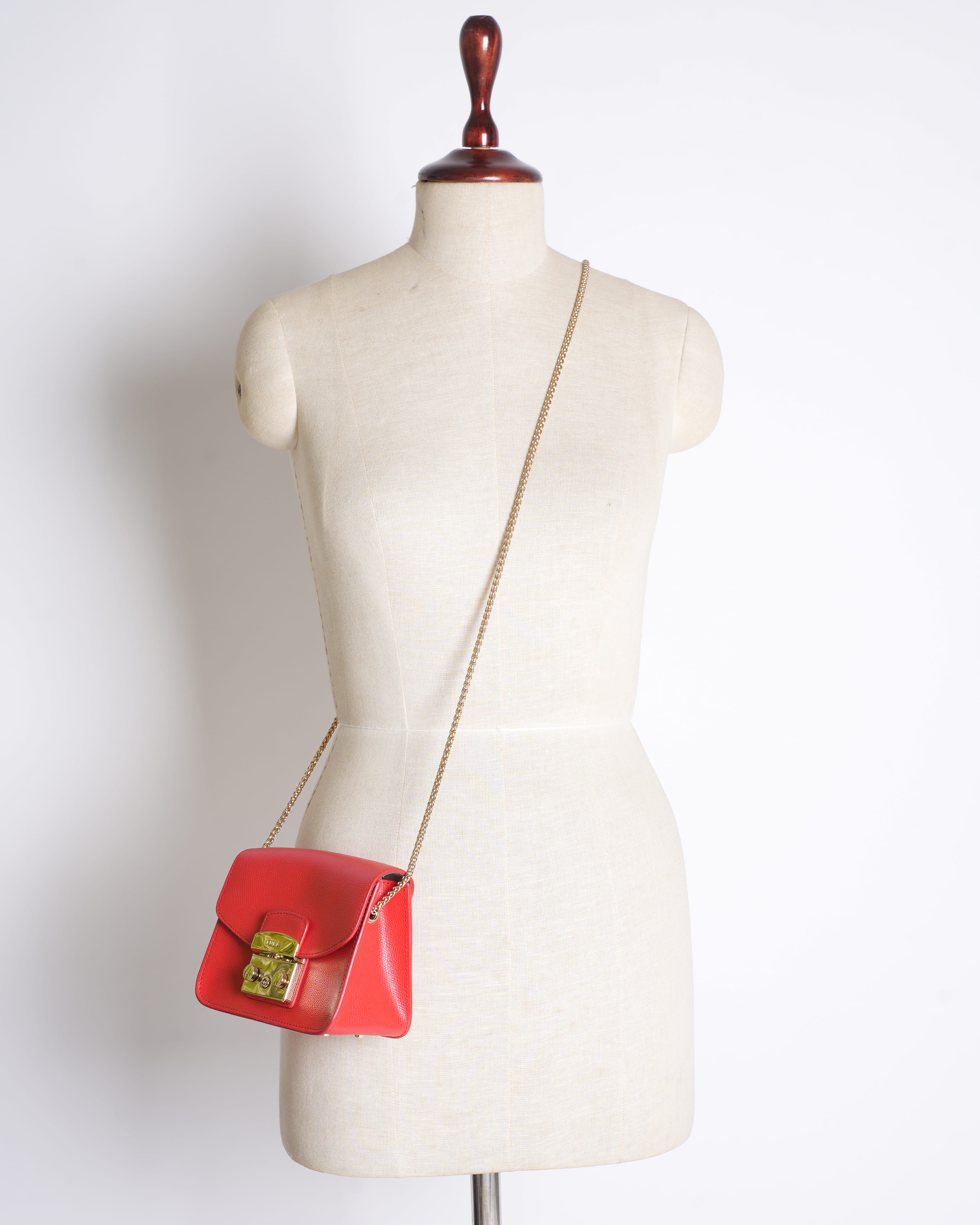 Furla Red Envelope Flap Crossbody Bag