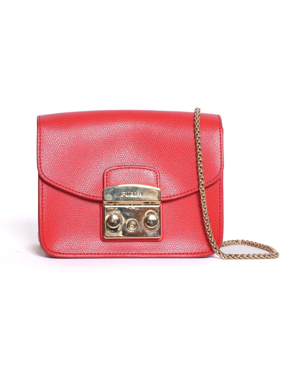 Furla Red Envelope Flap Crossbody Bag
