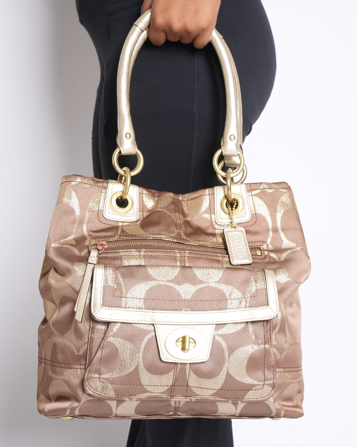 Coach Hampton Signature C Logo Handbag