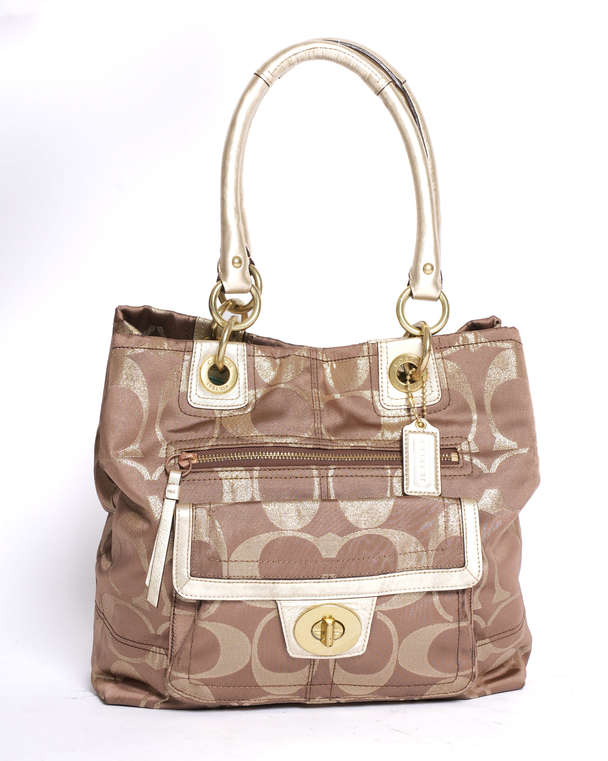 Coach Hampton Signature C Logo Handbag