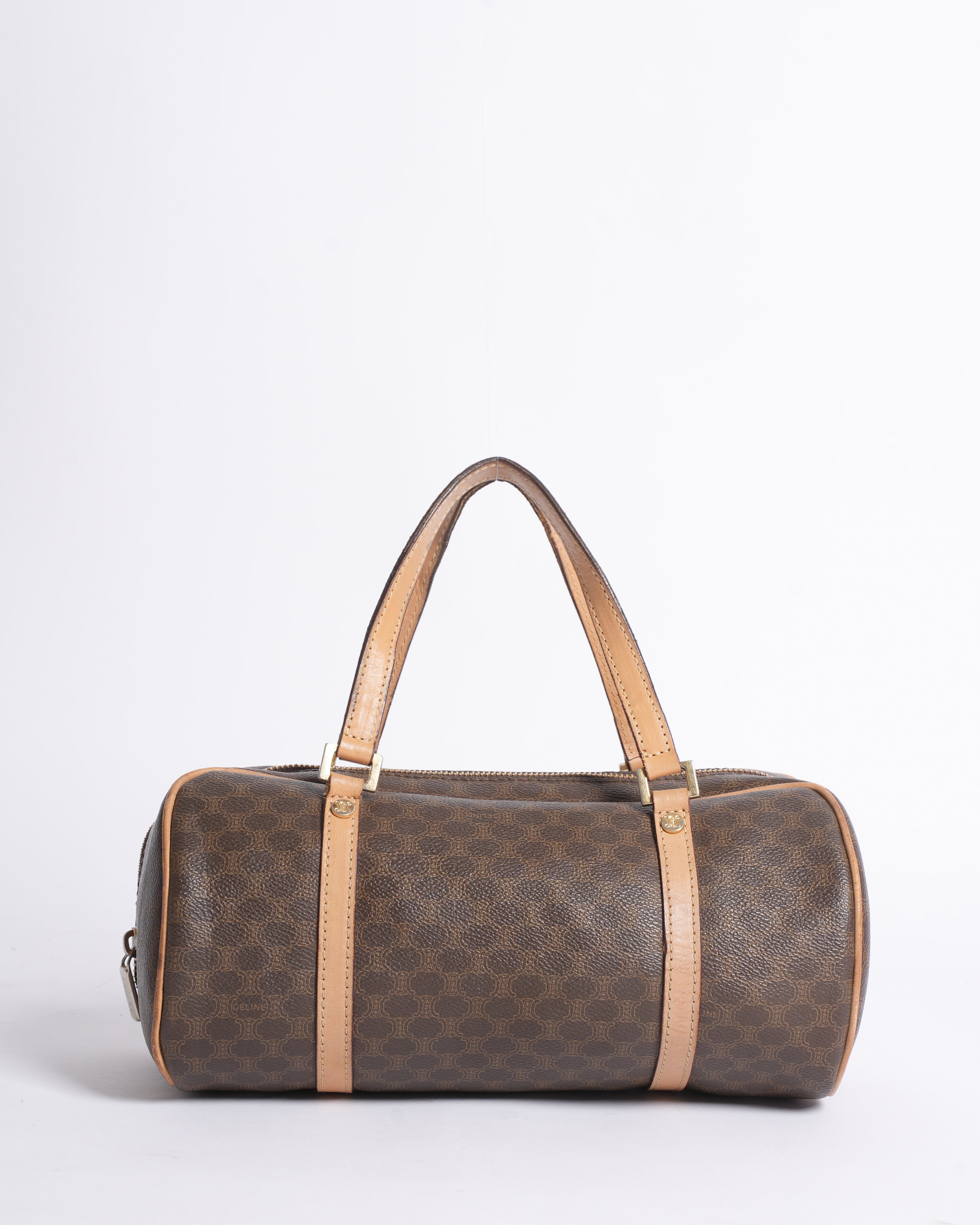 Celine Brown Macadam Mini Handbag