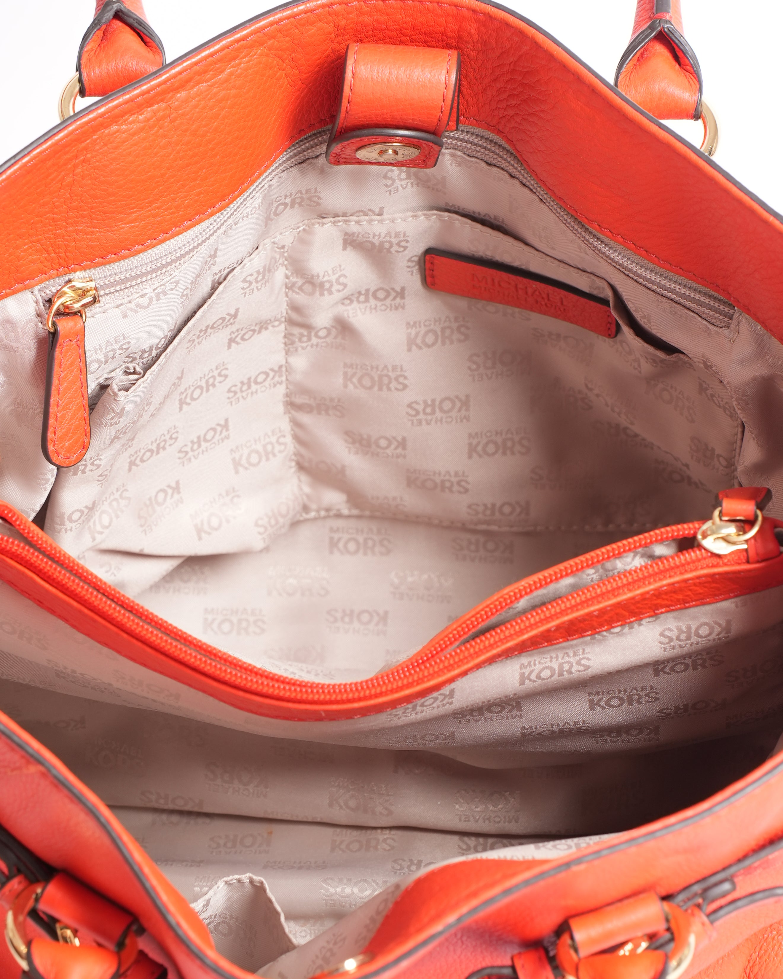Michael kors hamilton east west orange bag