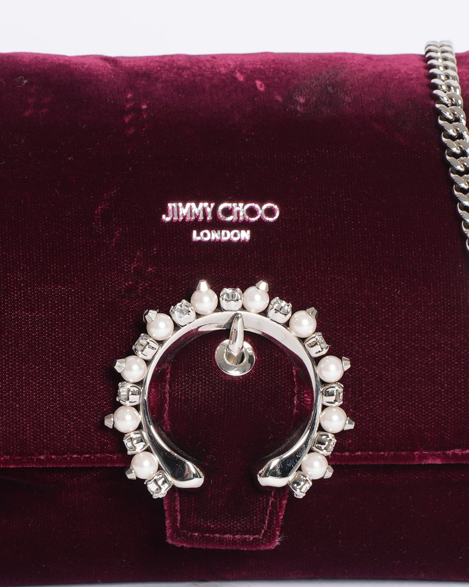 Jimmy Choo Madeline Velvet Shoulder Bag