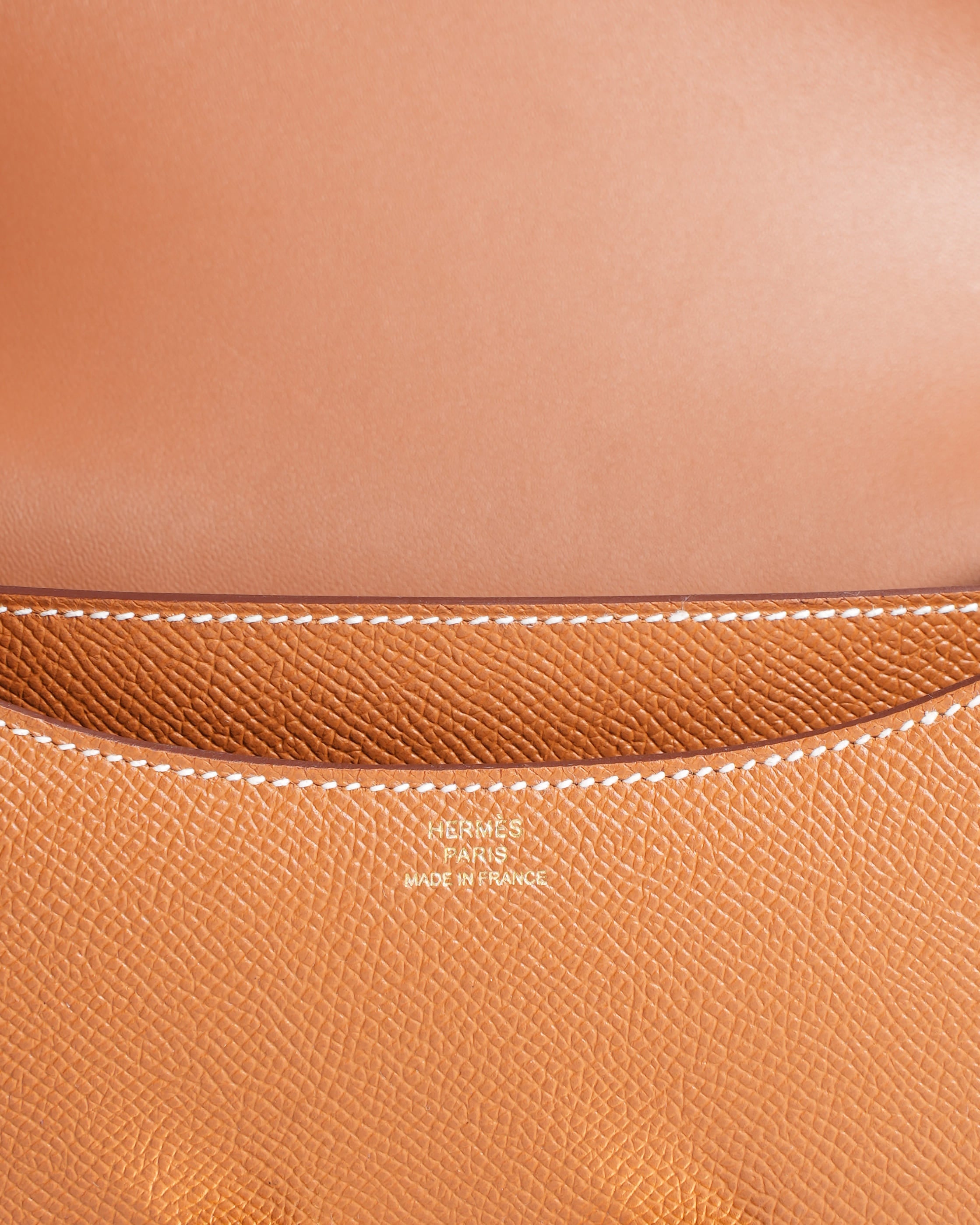 New Hermes Constance 18 In Brown With Gold Tone Hardware