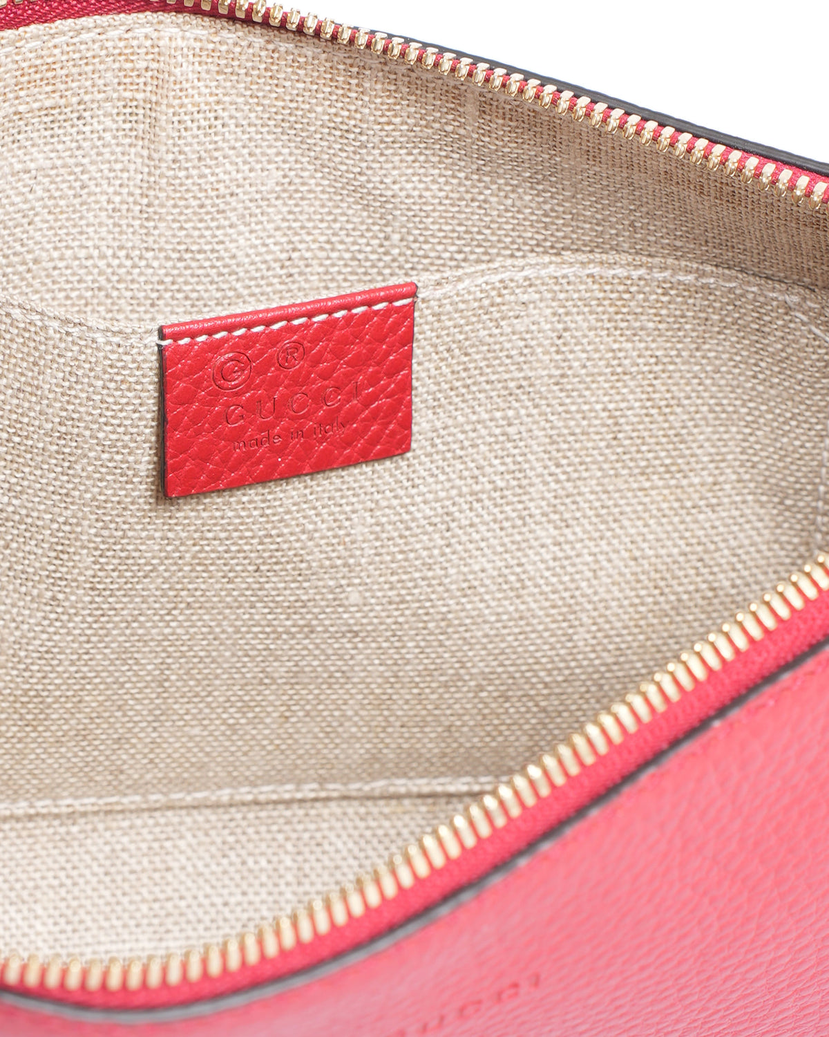 Gucci Red Leather Zamboo Clutch Bag