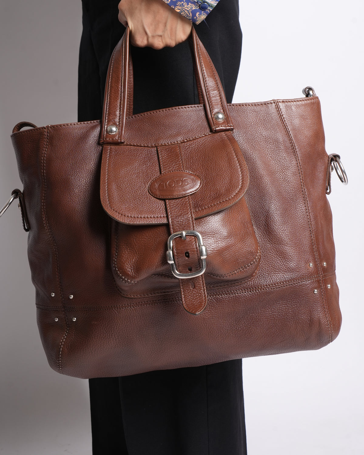 Tod's Vintage Bowling Bag With Long Strap