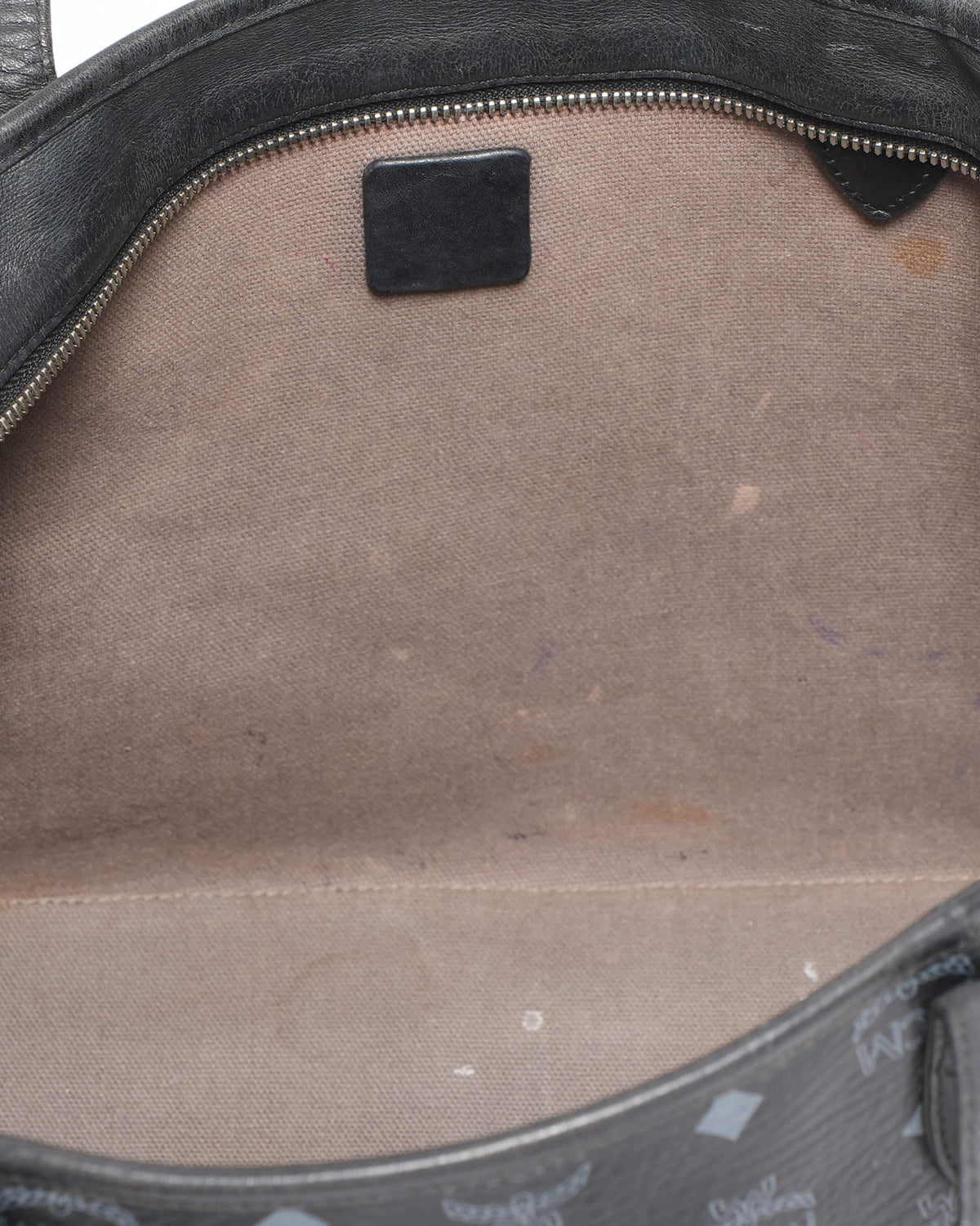 MCM Black Leather Shopper Tote