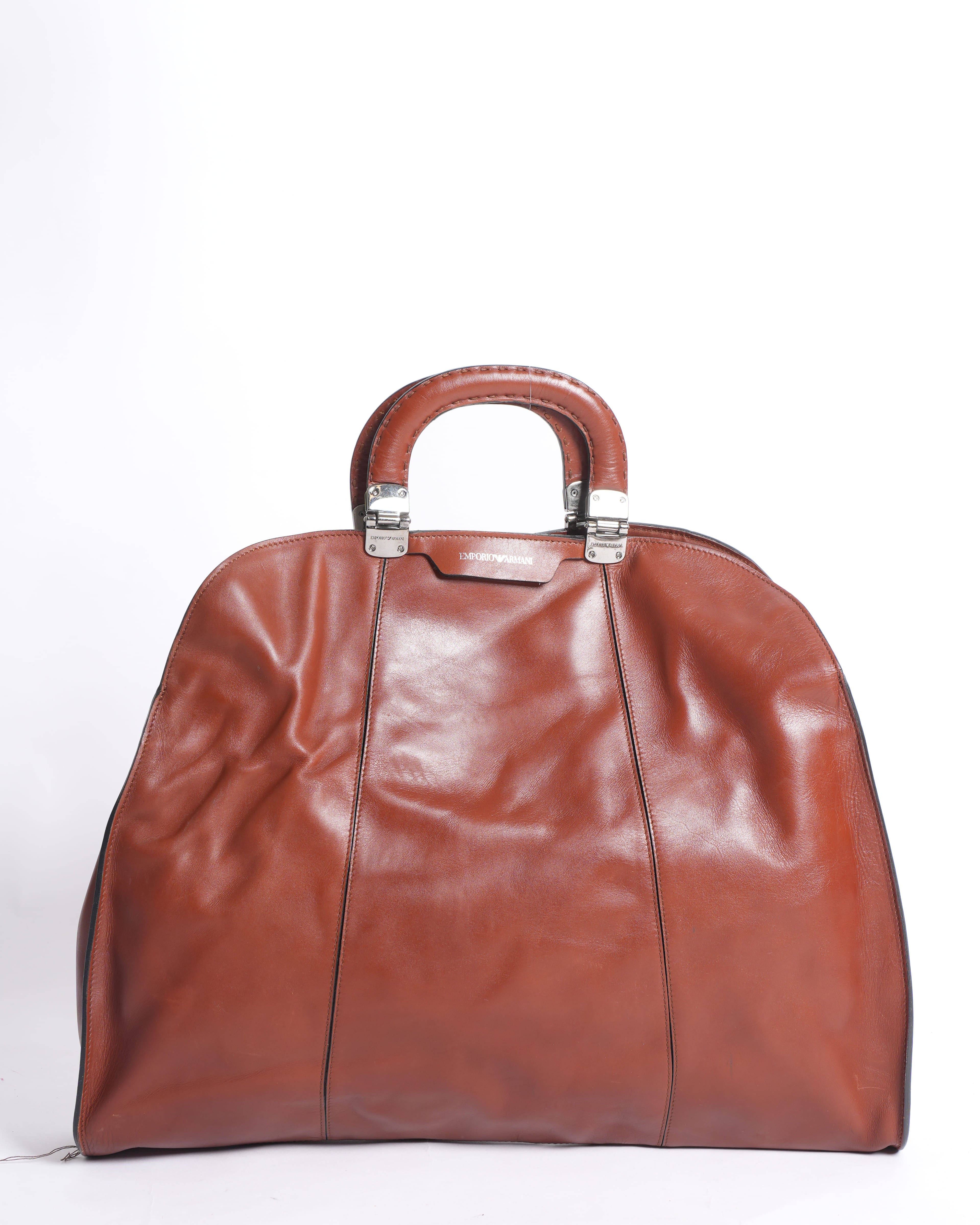 Emporio Armani Brown  Leather Tote
